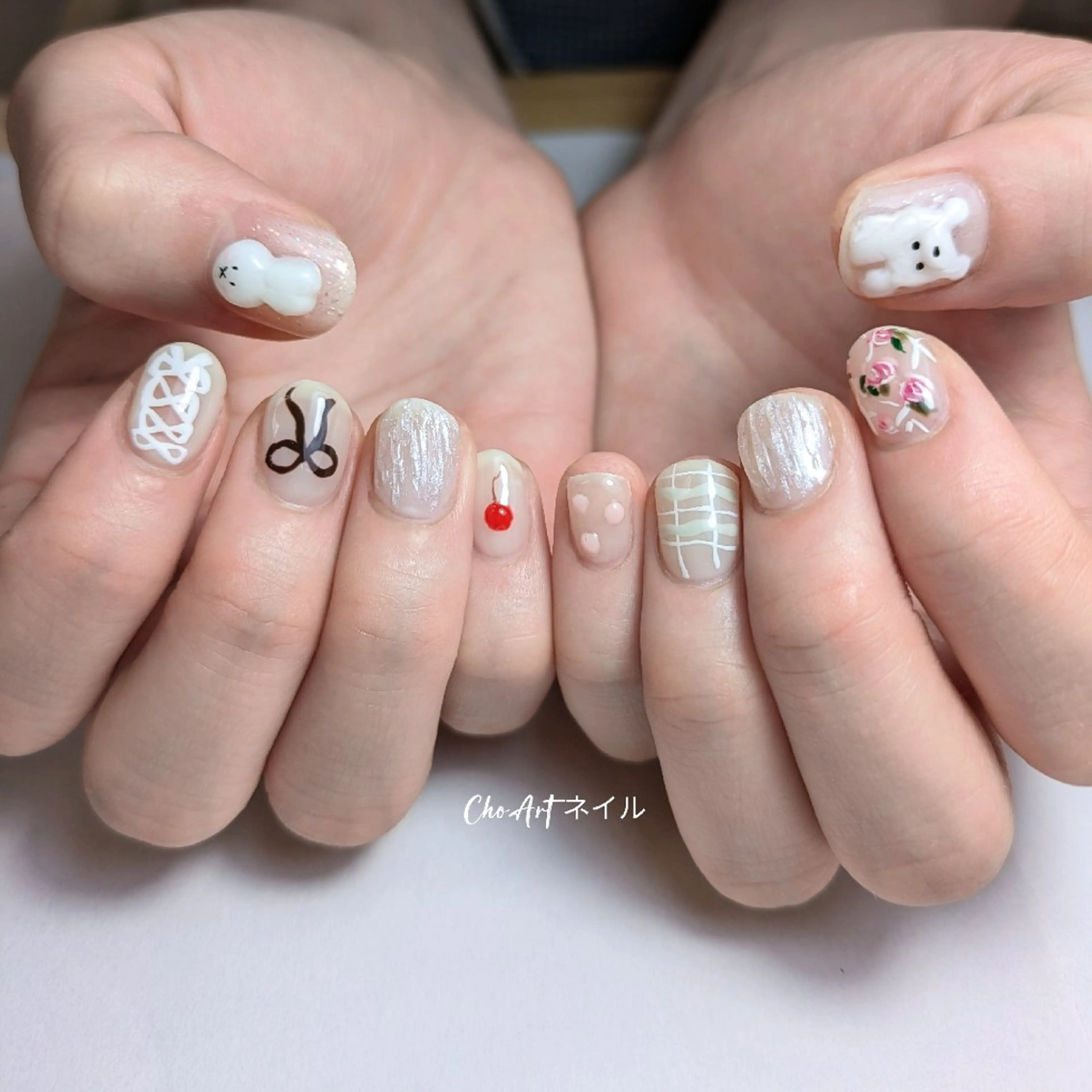 ネイル アートネイル ブルー ジェルネイル 持ち込み ニュアンスネイル Cho Artネイル所属・Cho Art ネイルのネイルデザイン