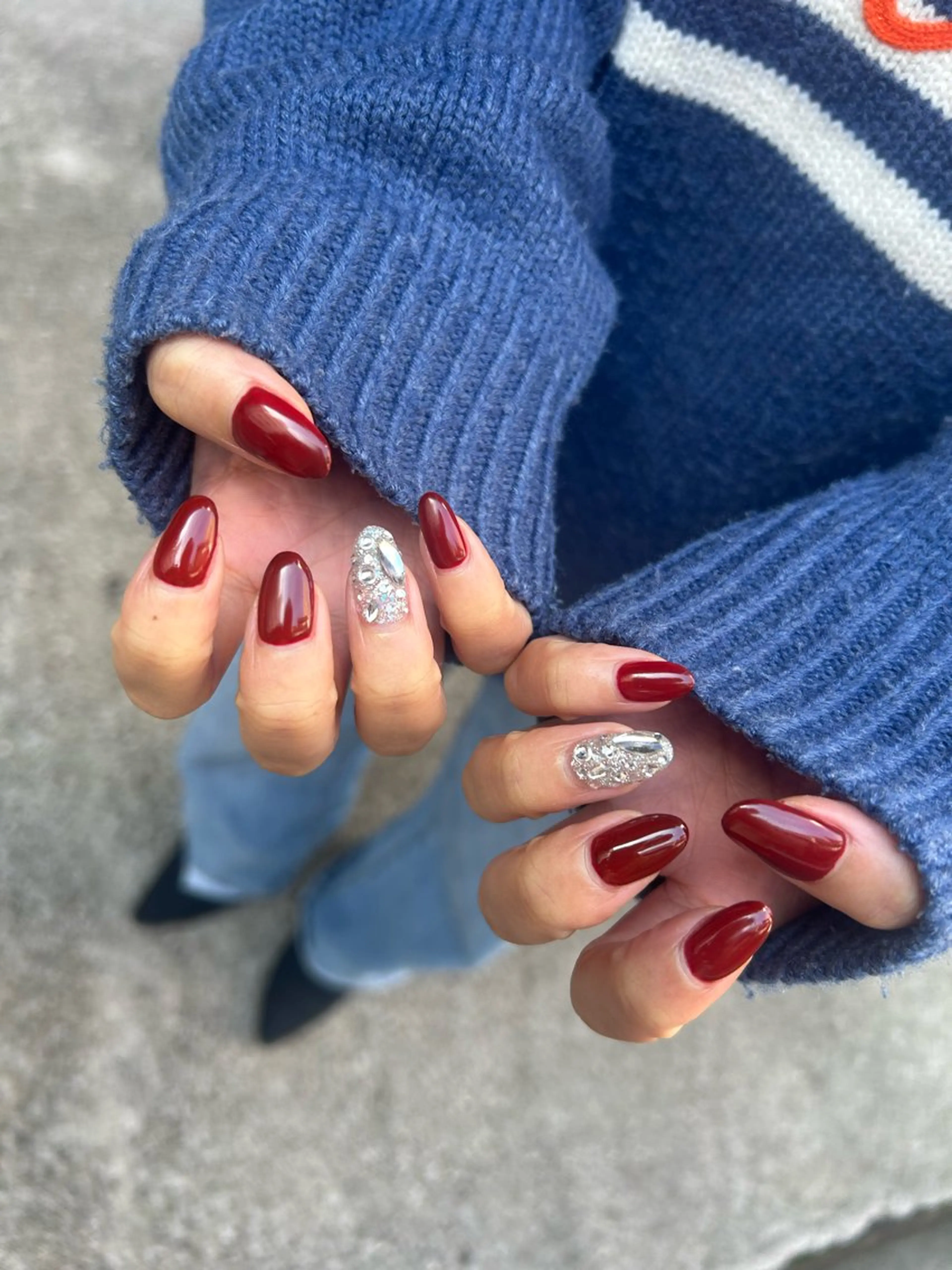 ネイル ストーンネイル ハンドネイル nail salon  Aym所属・nail salon Aymのネイルデザイン