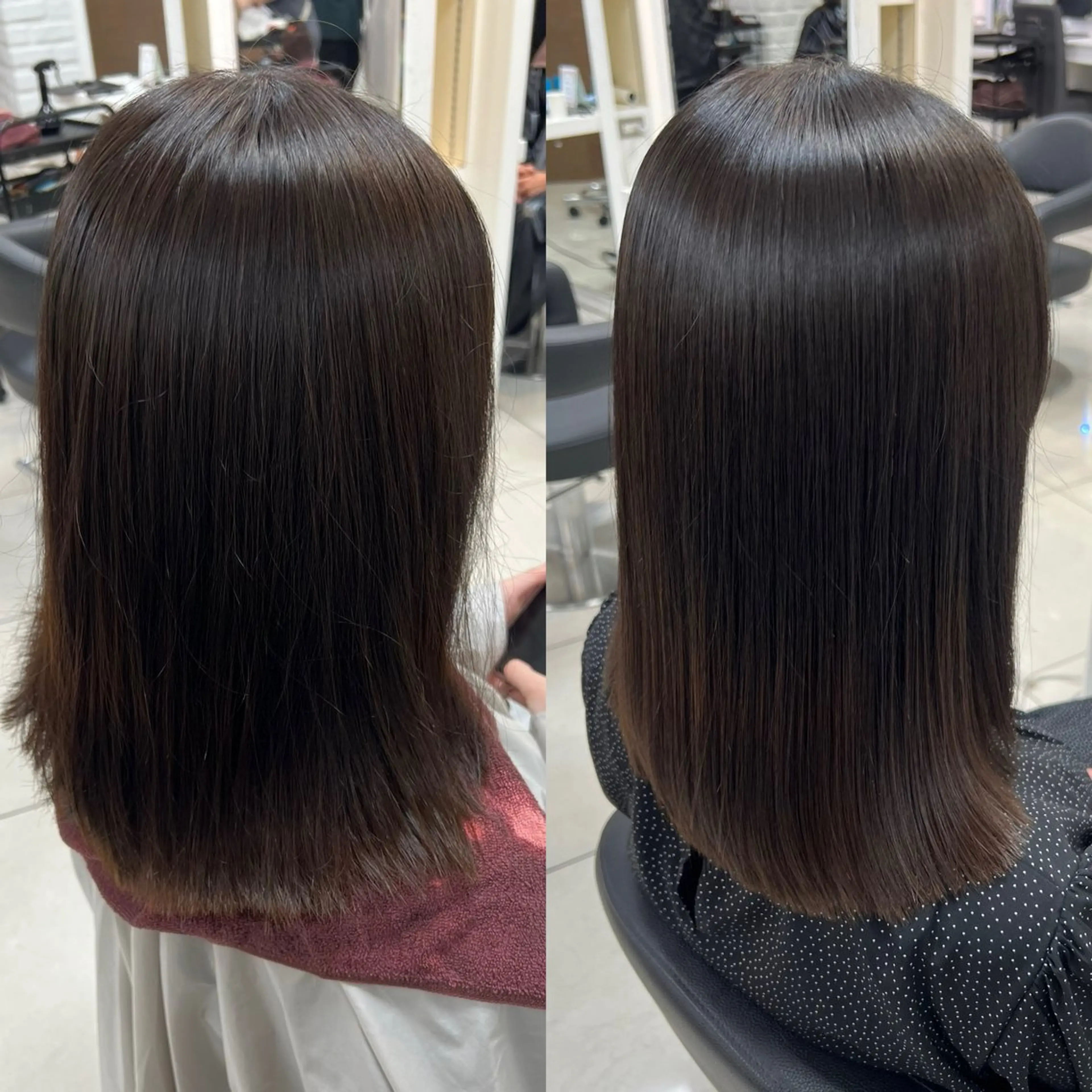 セミロング パーマ カット 縮毛矯正 トリートメント 染野 匠のヘアスタイル