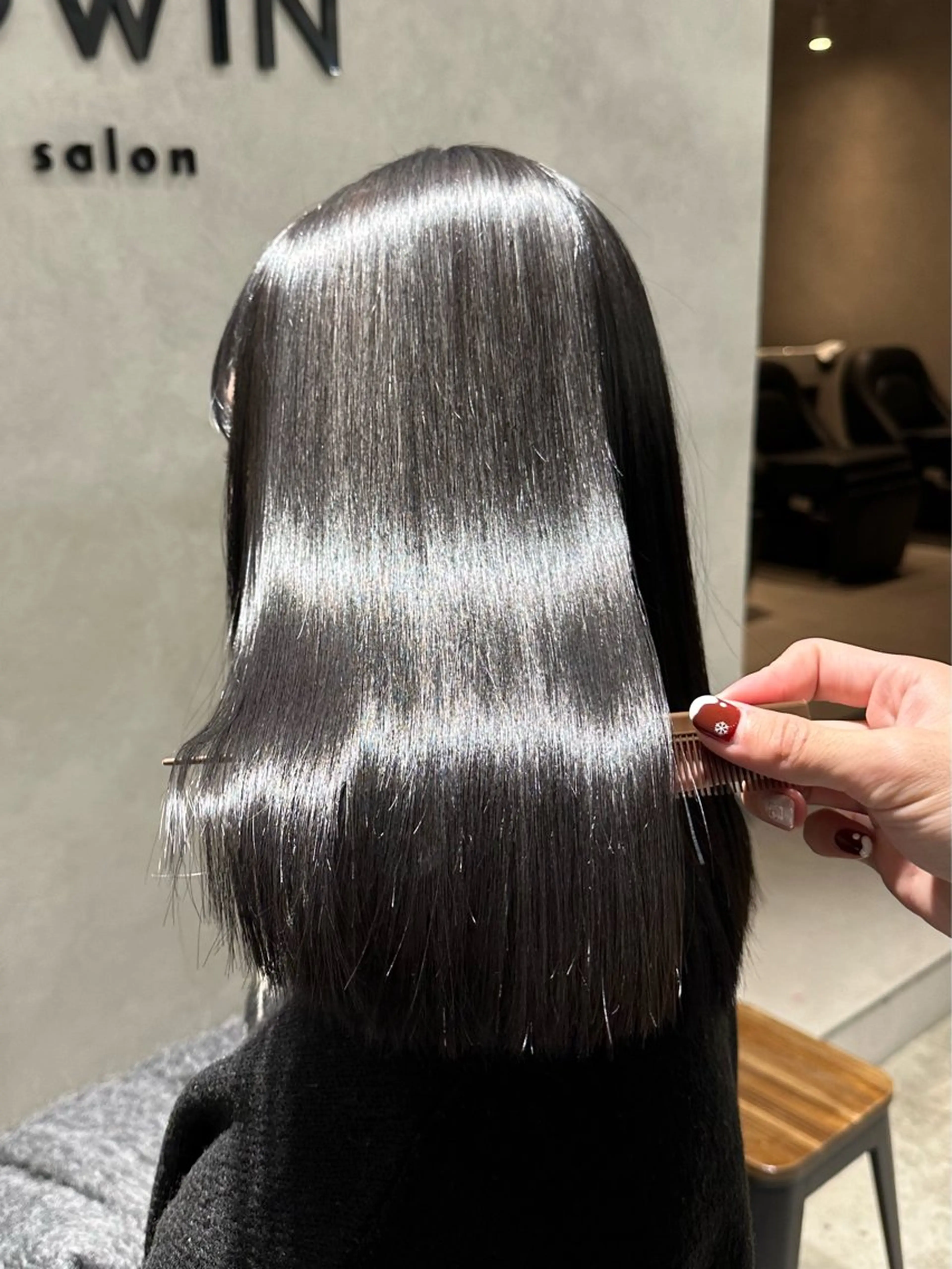 ロング カラー パーマ ヘアアレンジ 髪質改善 縮毛矯正 トリートメント ストレートパーマ 縮毛矯正 トリートメント salowin新宿East3階所属・艶美髪/髪質改善 /縮毛矯正/木元渓太のヘアスタイル