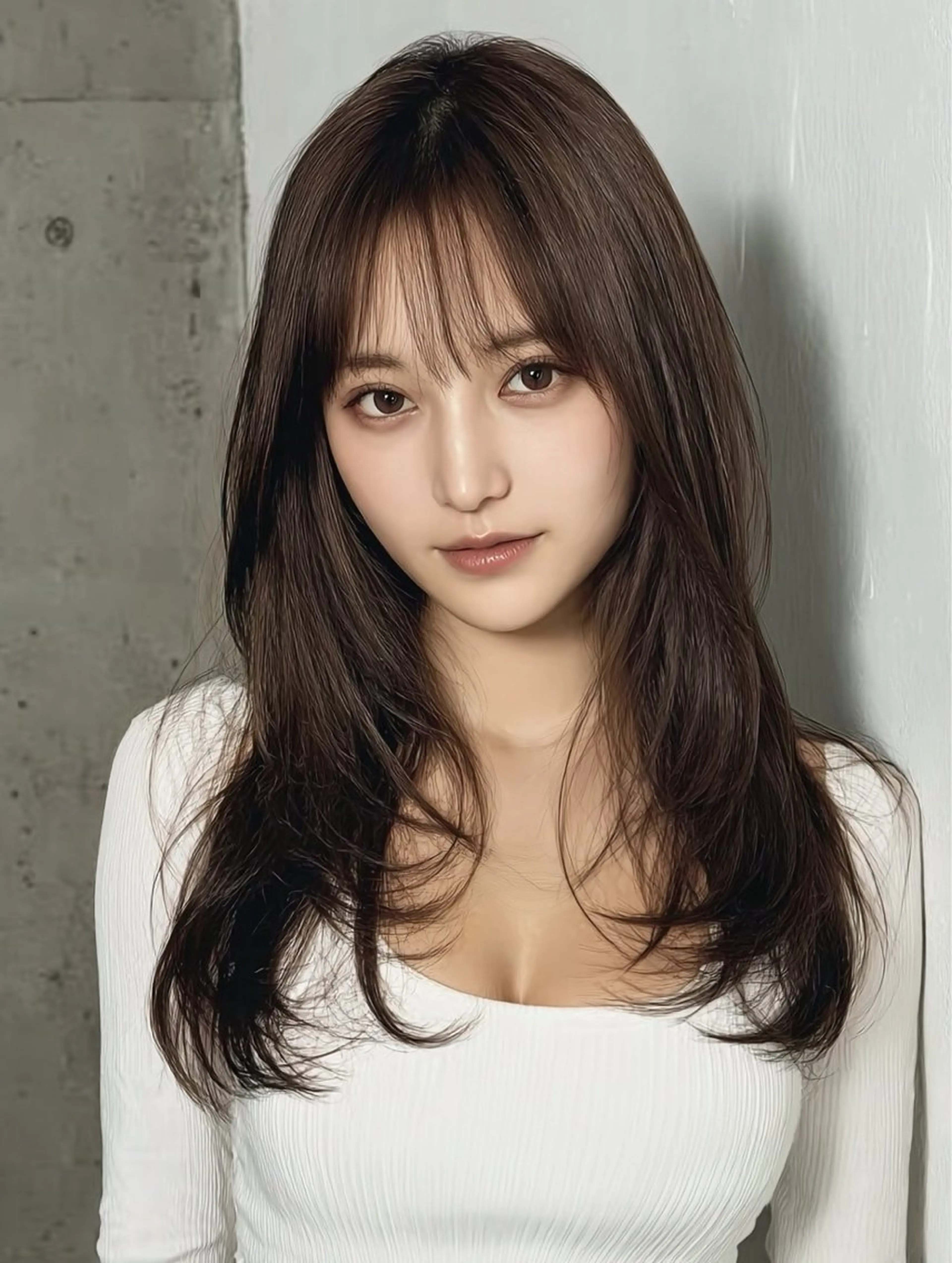 セミロング くびれヘア レイヤーカット ヘアカラー トリートメント 柔らか透明感カラー ☀️koshi☀️のヘアスタイル