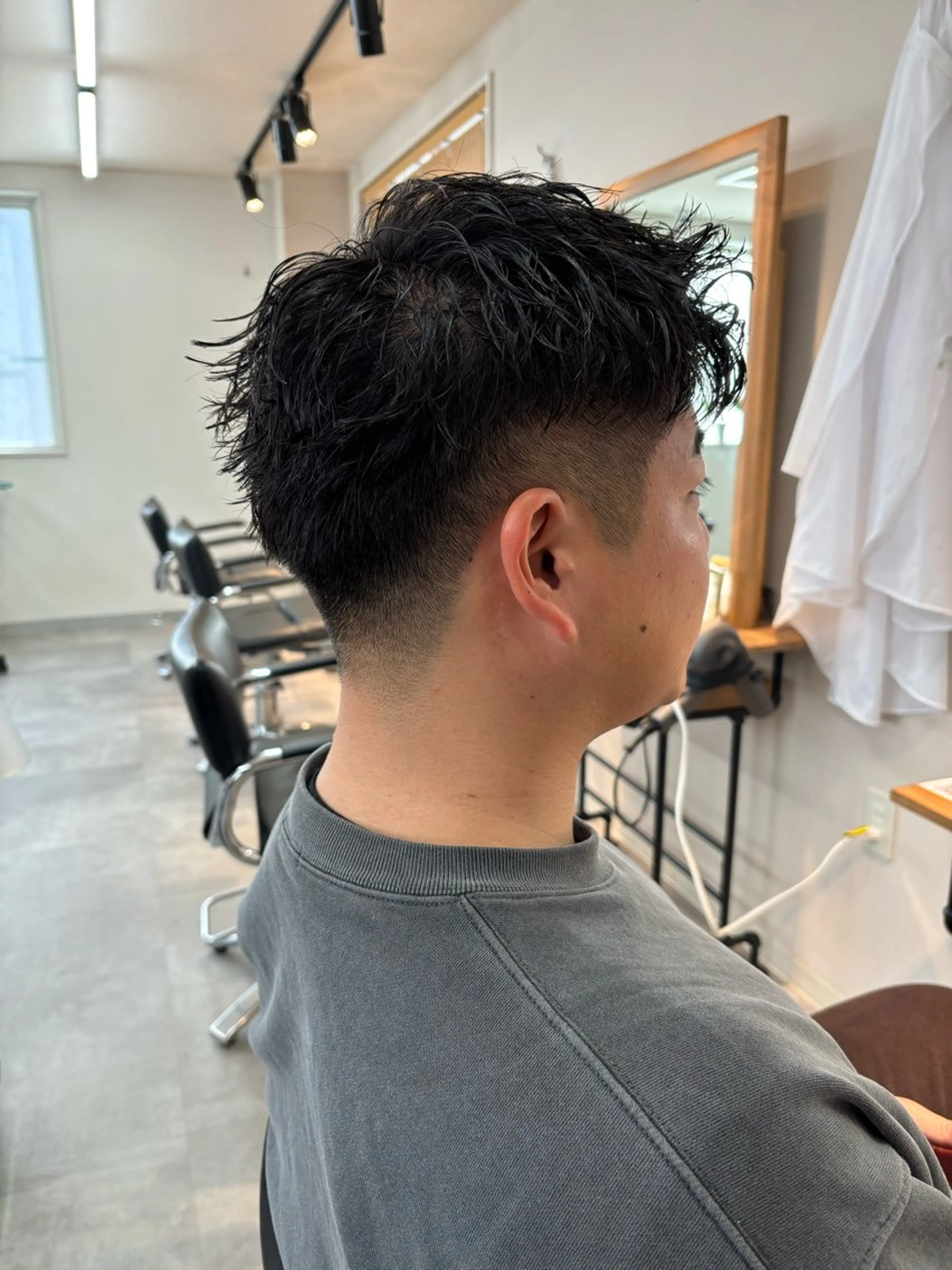 パーマ メンズ メンズパーマ メンズショート カット パーマ 保立/メンズカット 千葉駅フェザーパーマのヘアスタイル