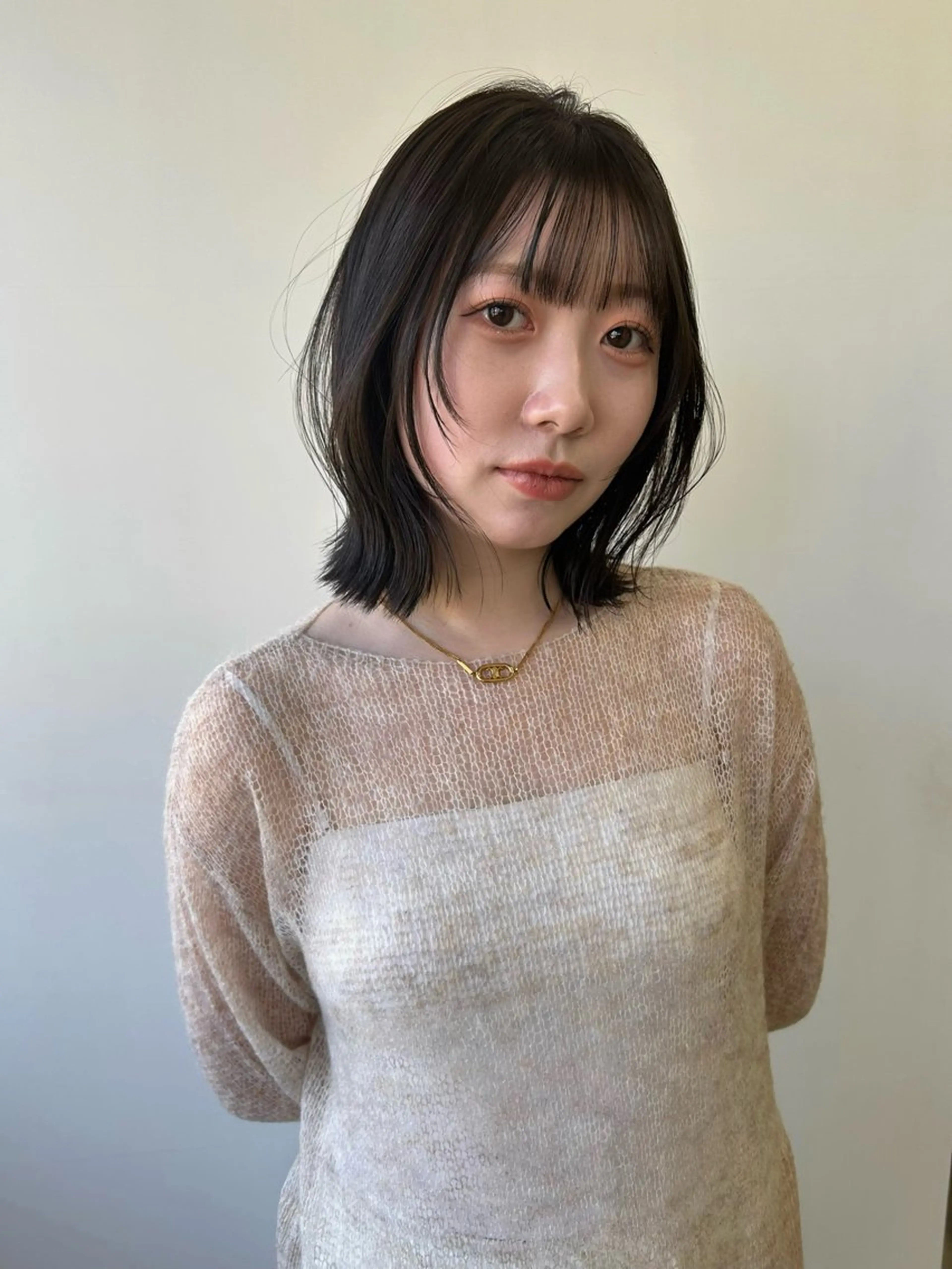 ミディアム カラー 原 瑞希のヘアスタイル