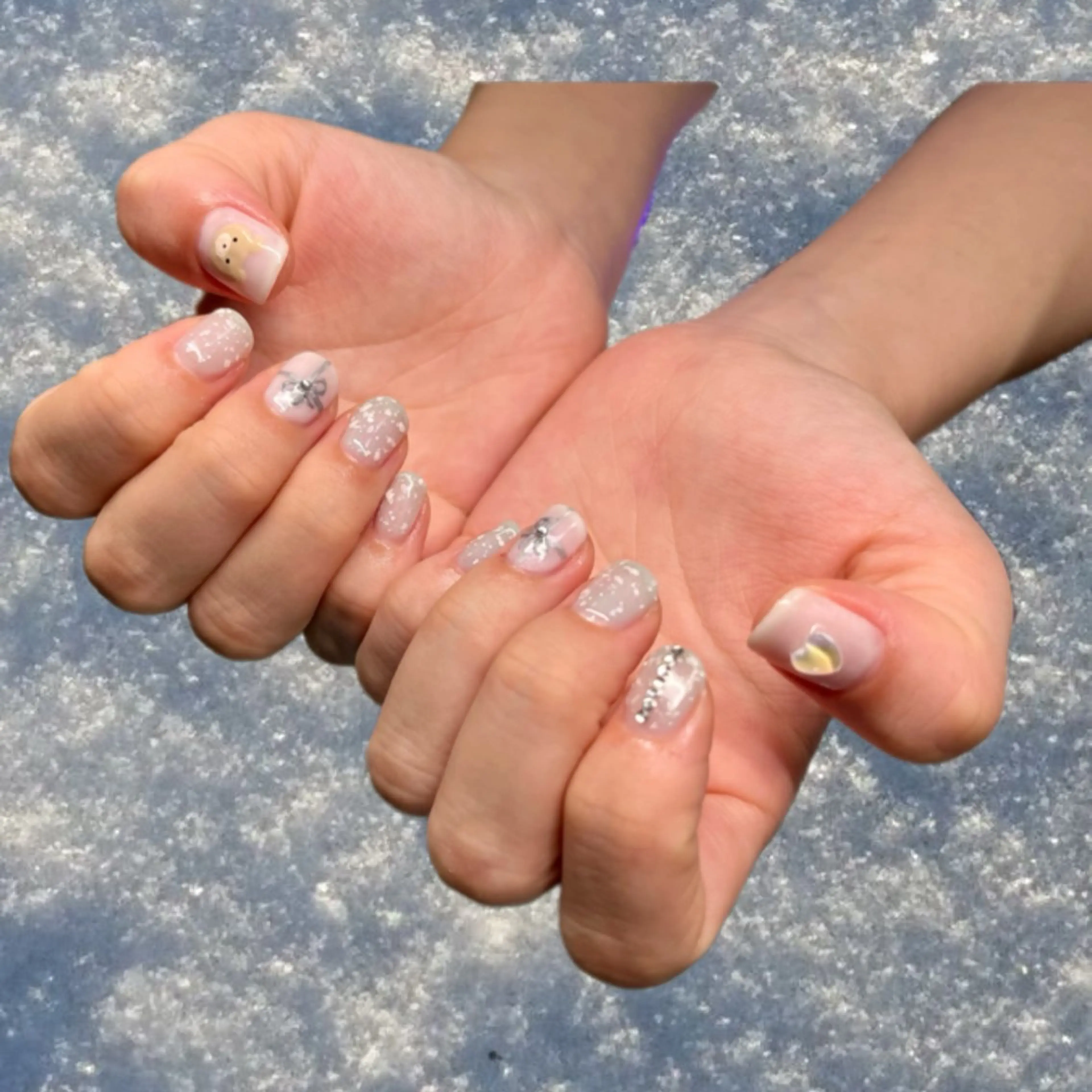 ネイル 冬ネイル NailByua 武蔵新城徒歩4分のネイルデザイン