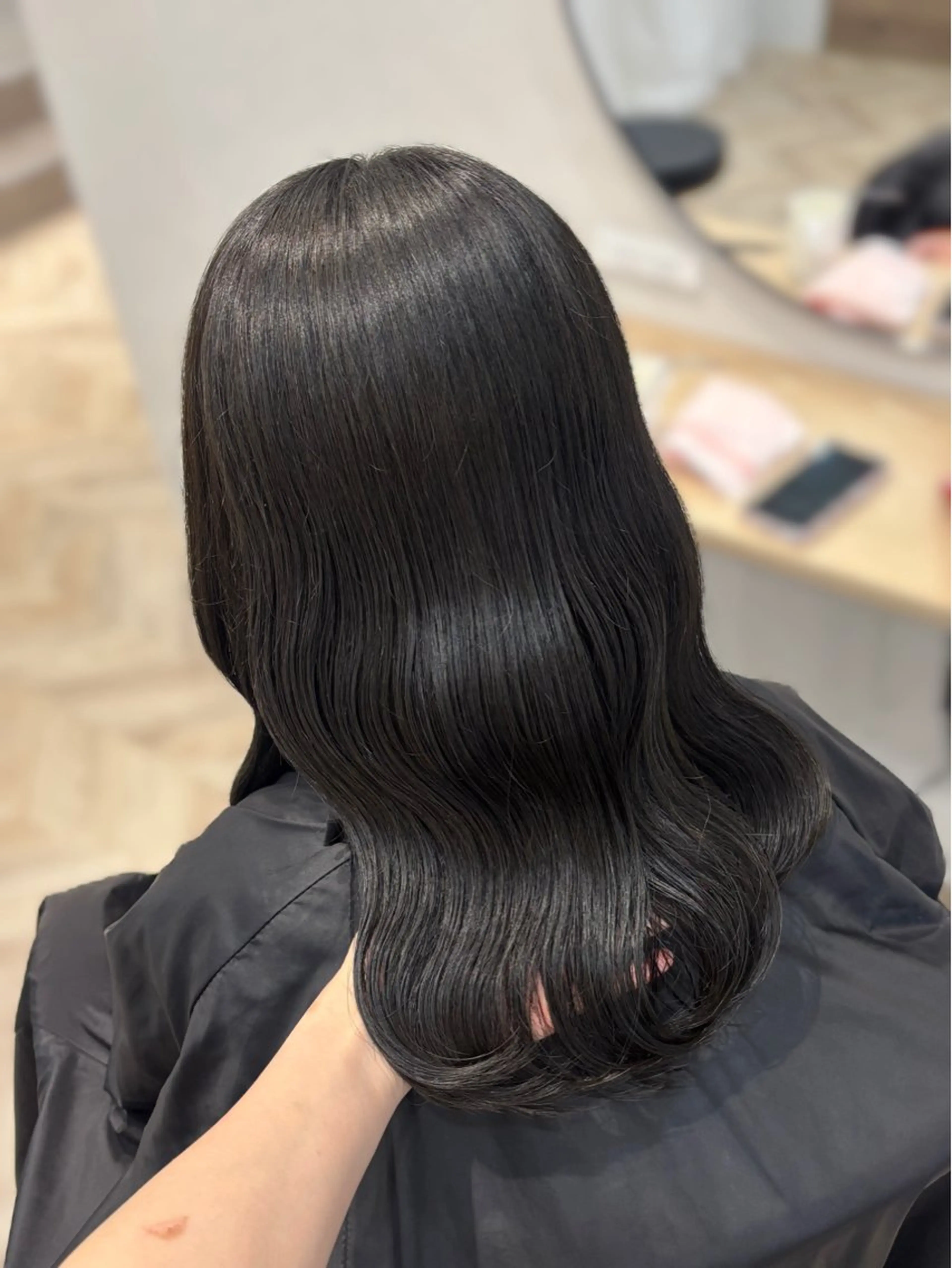 セミロング カラー グレージュ オリーブグレージュ オリーブグレー 髪質改善 カット ヘアカラー CHAINON×FeM#所属・名駅/sHiHo/透 明感カラー✨🎀/のヘアスタイル
