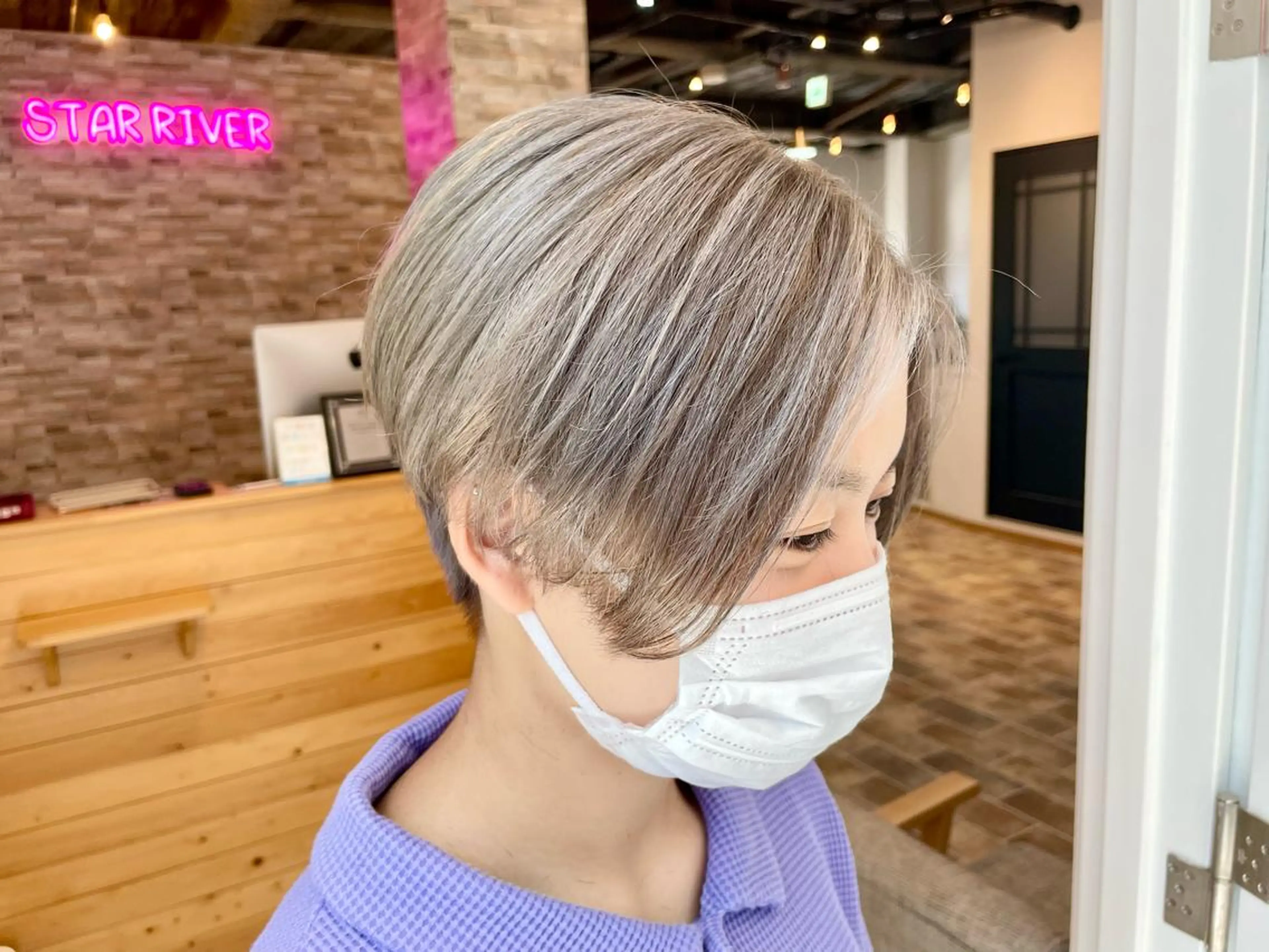 ショート SALOWIN心斎橋Suite店所属・ブリーチ毛にもできる 縮毛矯正|鷹司郎のヘアスタイル