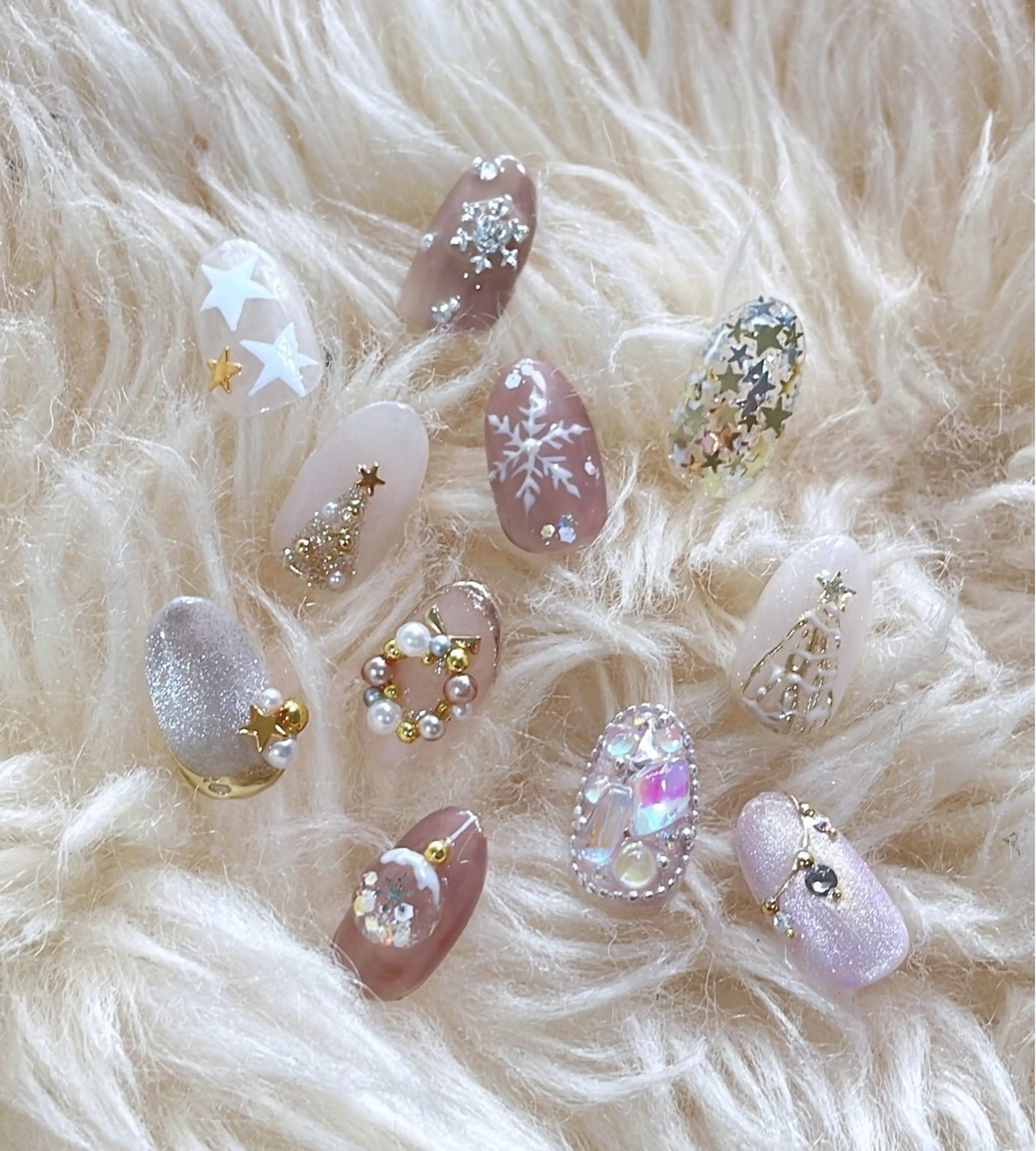 ネイル 冬ネイル クリスマス ma riのネイルデザイン