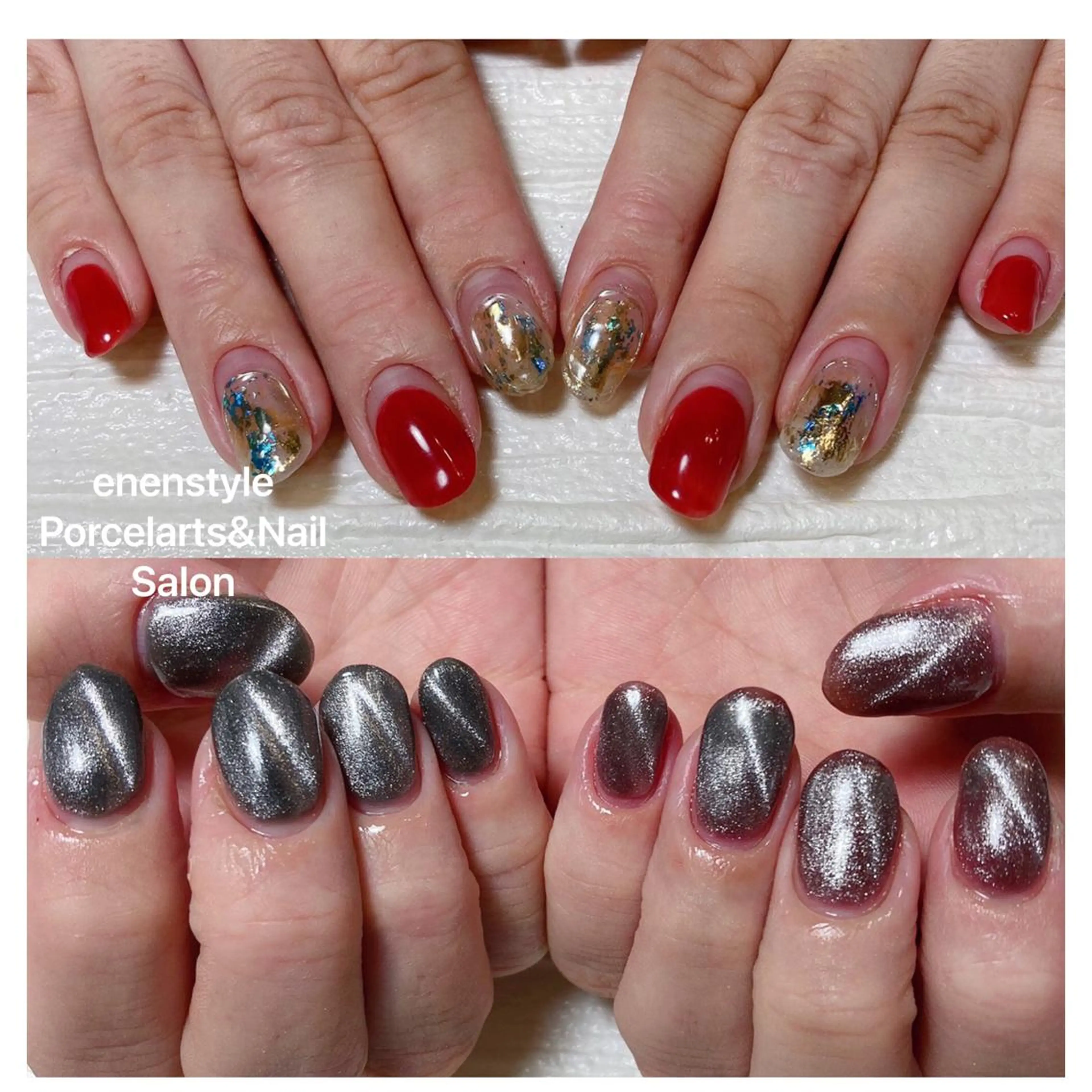 ミディアム ネイル ハンドネイル 👑enen style👑のネイルデザイン