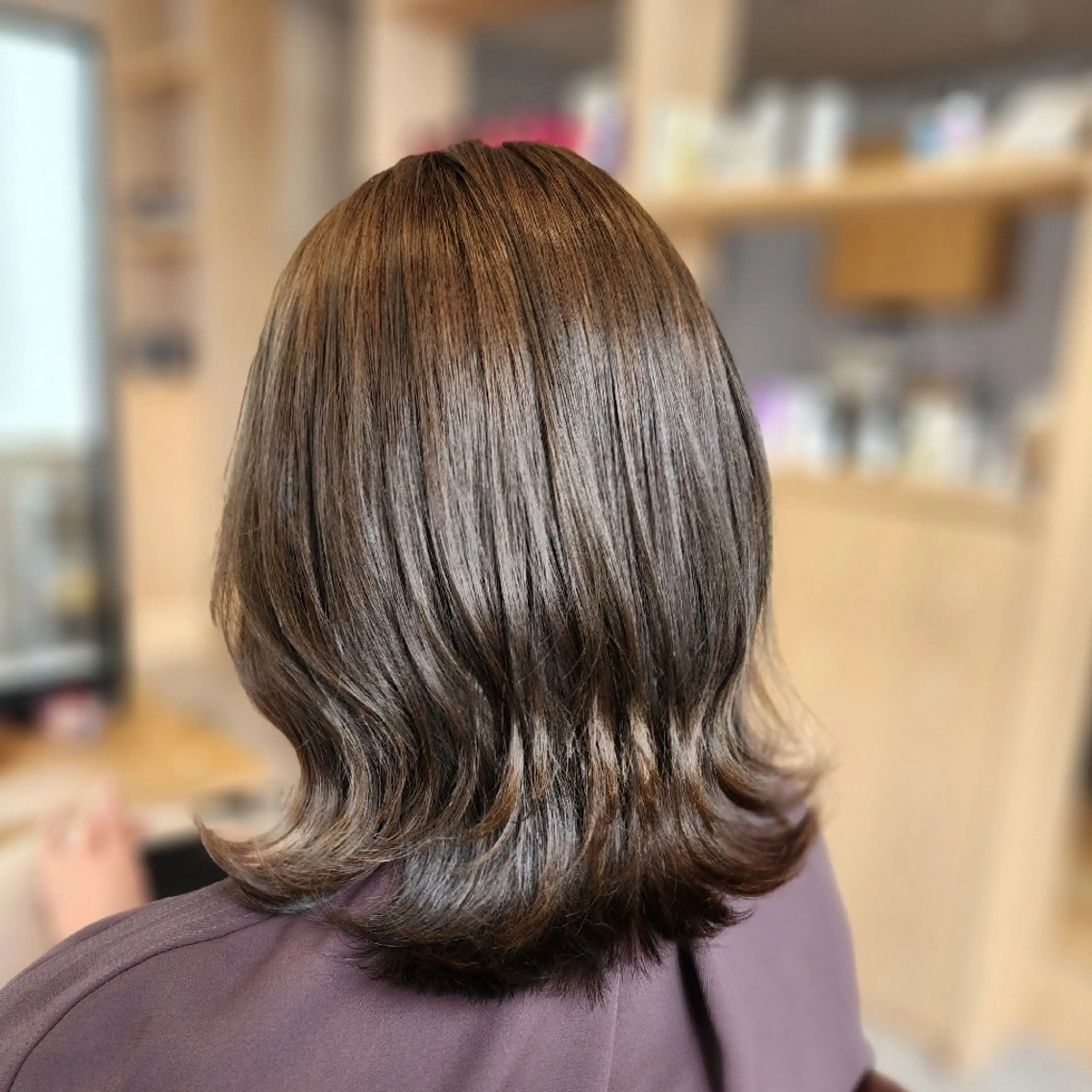 ミディアム カラー ベージュカラー オリーブベージュ O.hair designers所属・シールエクステ🎀 ホシノ🕒ユウカのヘアスタイル