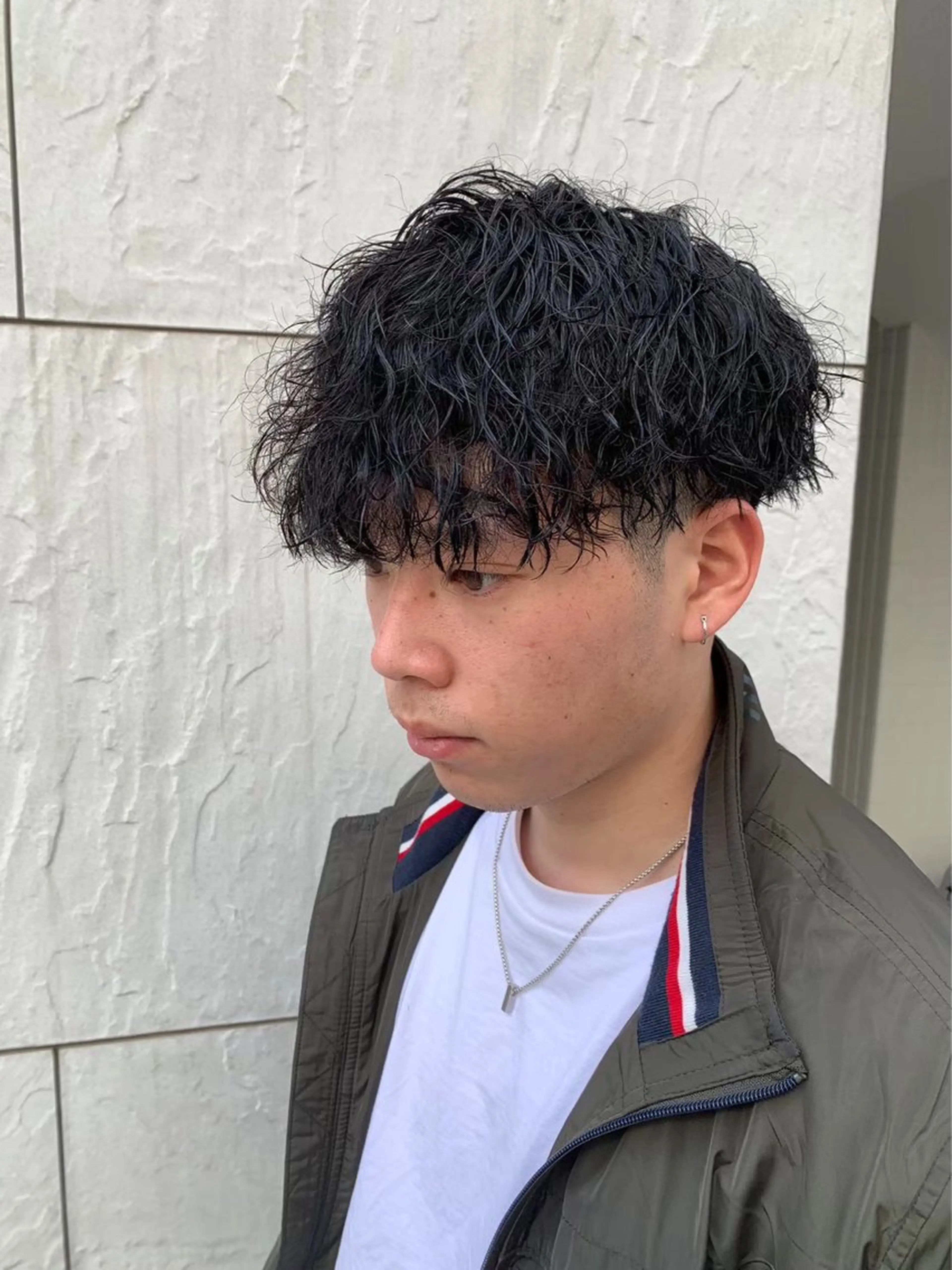 ショート パーマ メンズ カット パーマ ヘアセット メンズ/パーマ特化/ 町田/naokiのヘアスタイル
