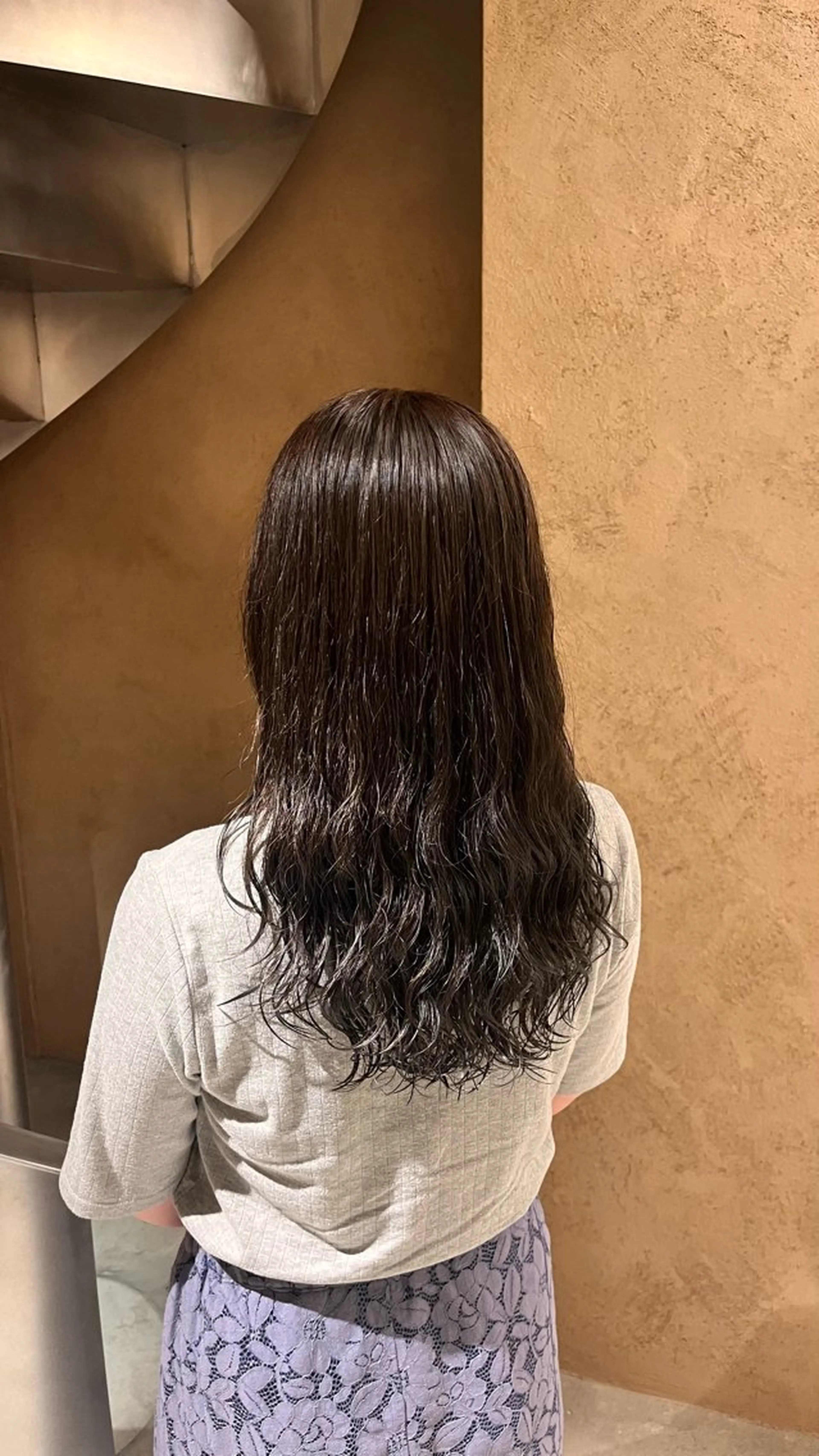 セミロング カラー セミロングパーマ ブラウンカラー グレージュ meirin <yeni-イェニ>のヘアスタイル