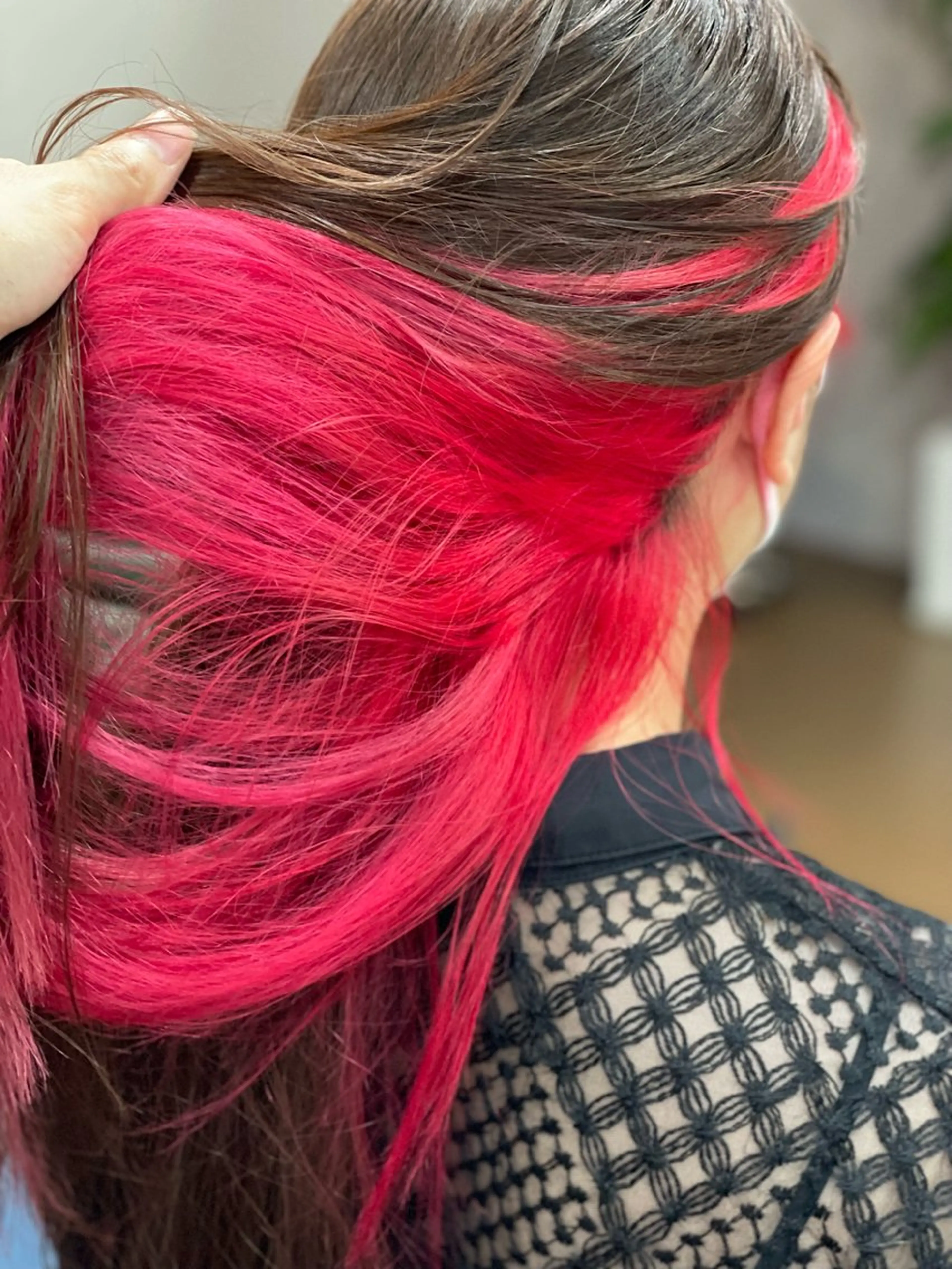 ロング カラー ブリーチ レッドカラー ヘアカラー トリートメント Snaly カラー特化ページのヘアスタイル