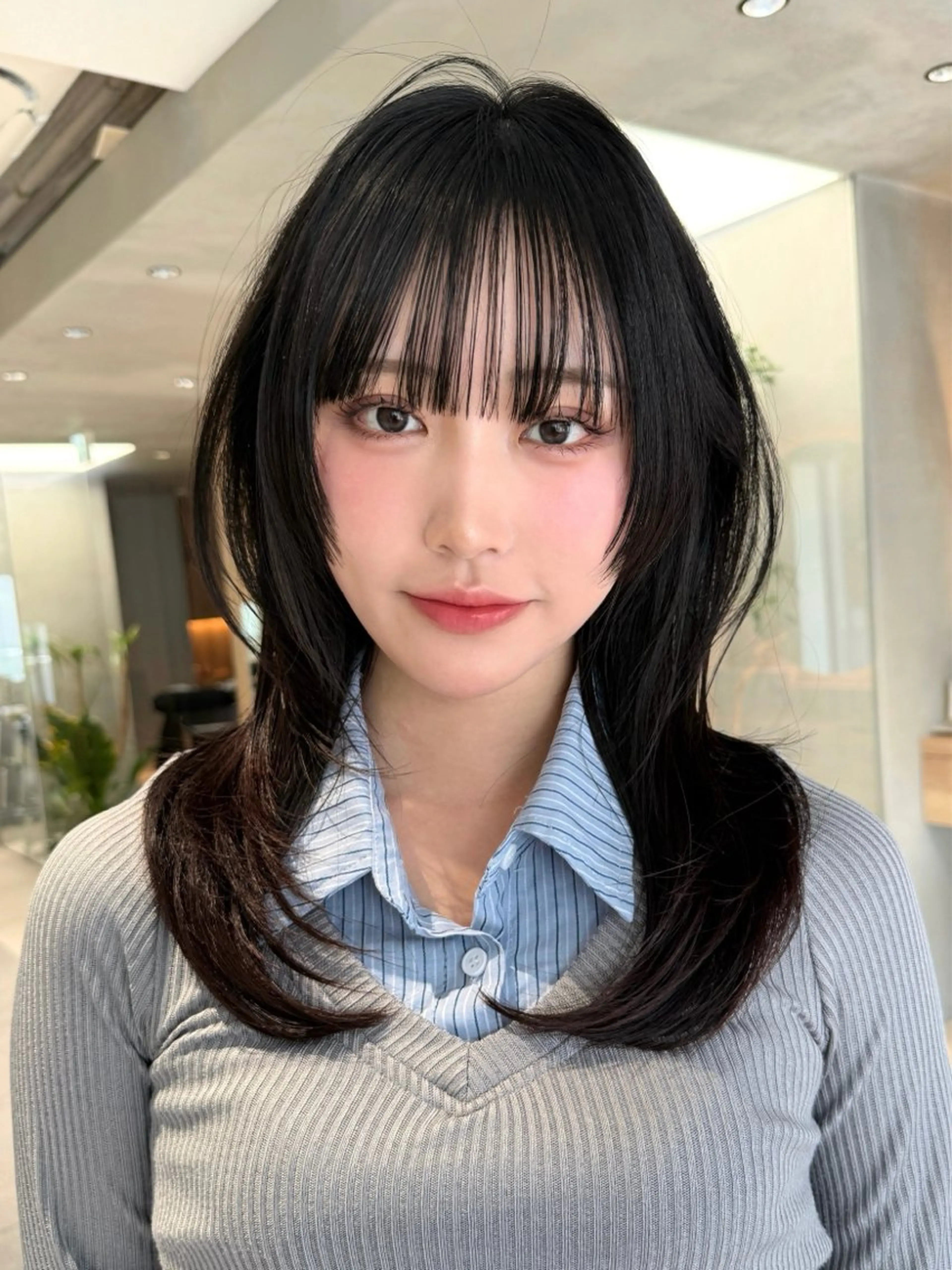 セミロング レイヤーカット カット 💓ロング韓国ヘア ~Kirara💓のヘアスタイル