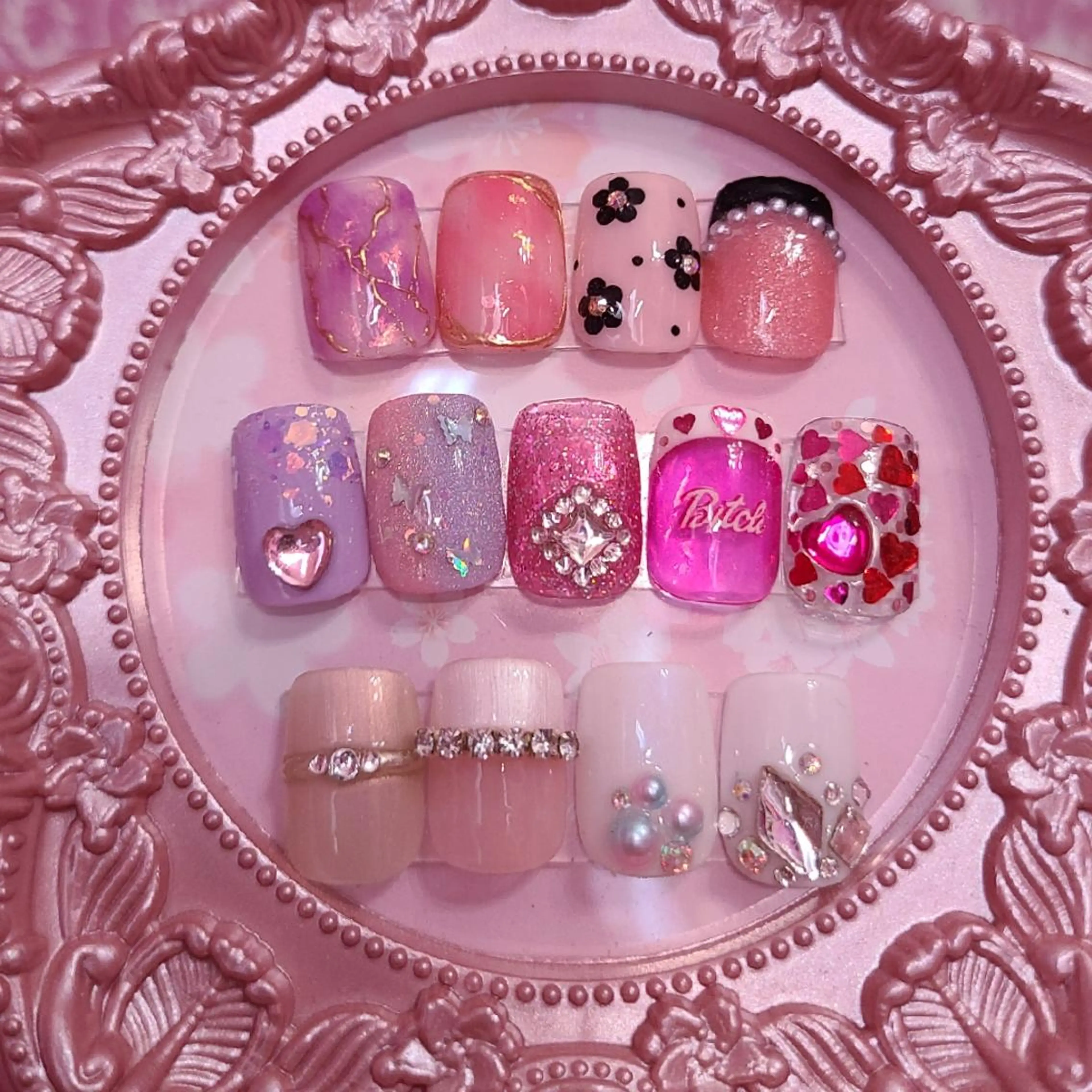 ネイル アートネイル PinkMoon Nozomiのネイルデザイン