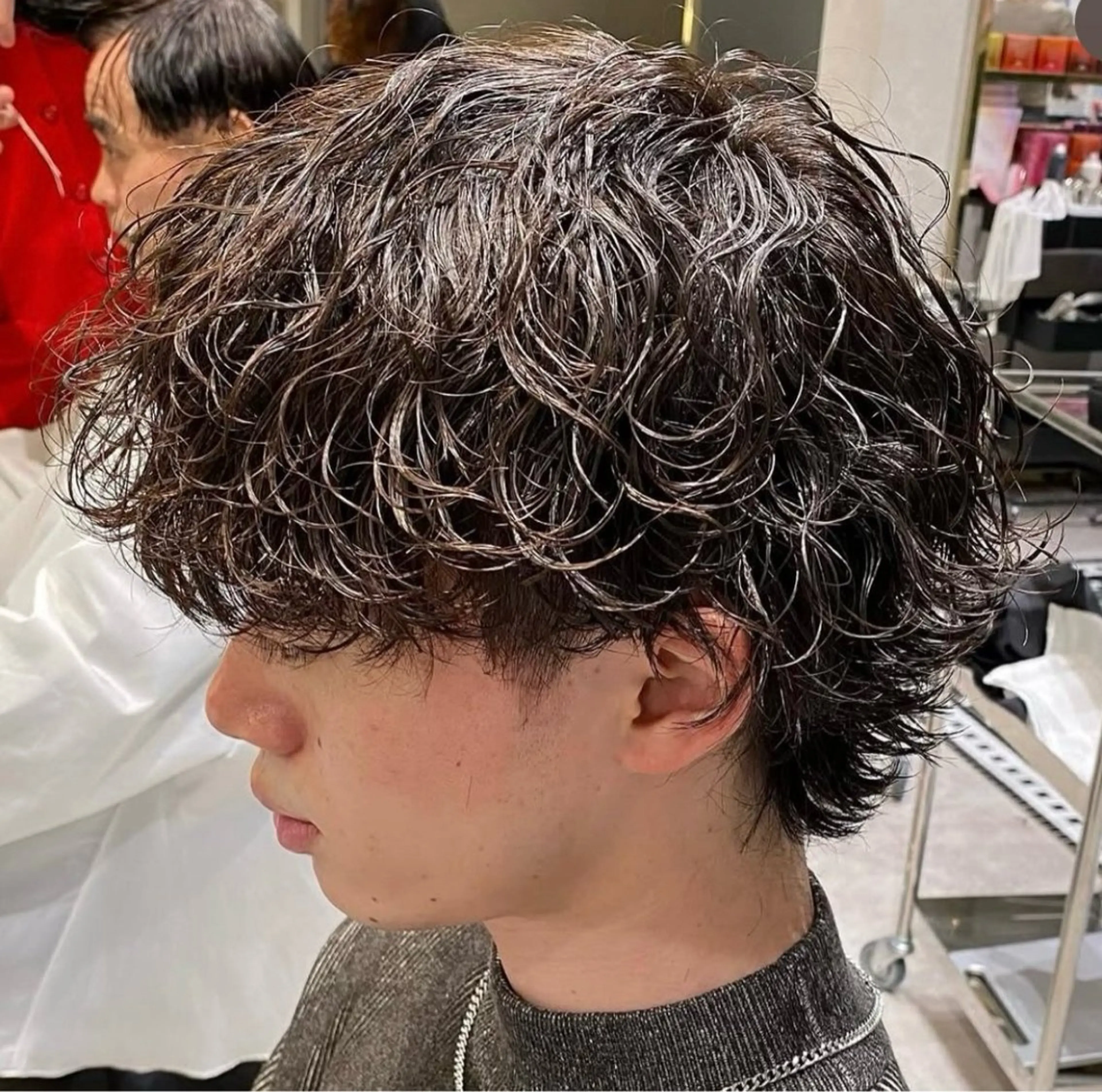 パーマ メンズ カット パーマ ハイトーン/パーマ/ メンズ / 櫻本🌐のヘアスタイル