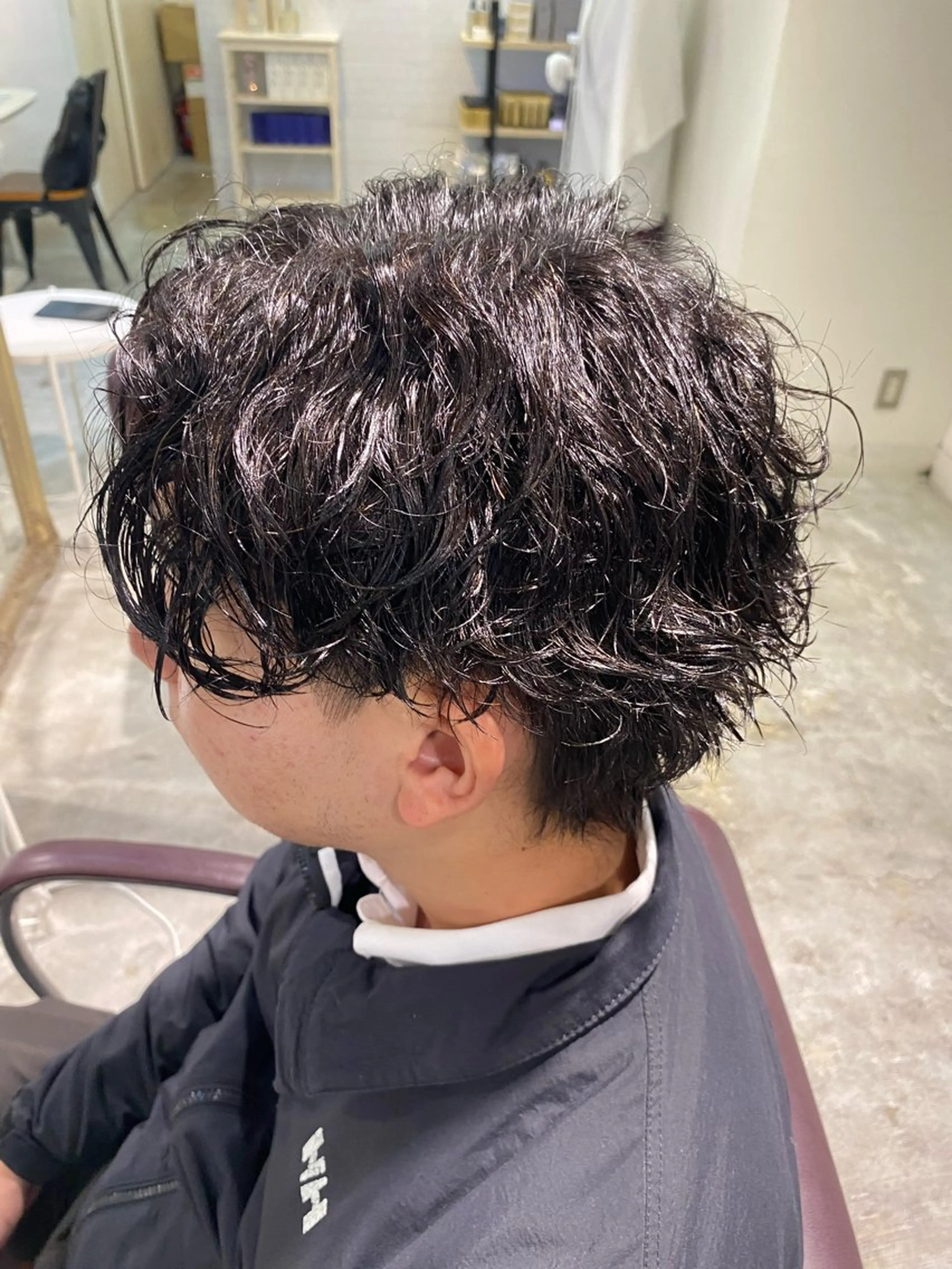 パーマ メンズ カット パーマ パーマ特化/海外風 パーマフェザー/真生のヘアスタイル