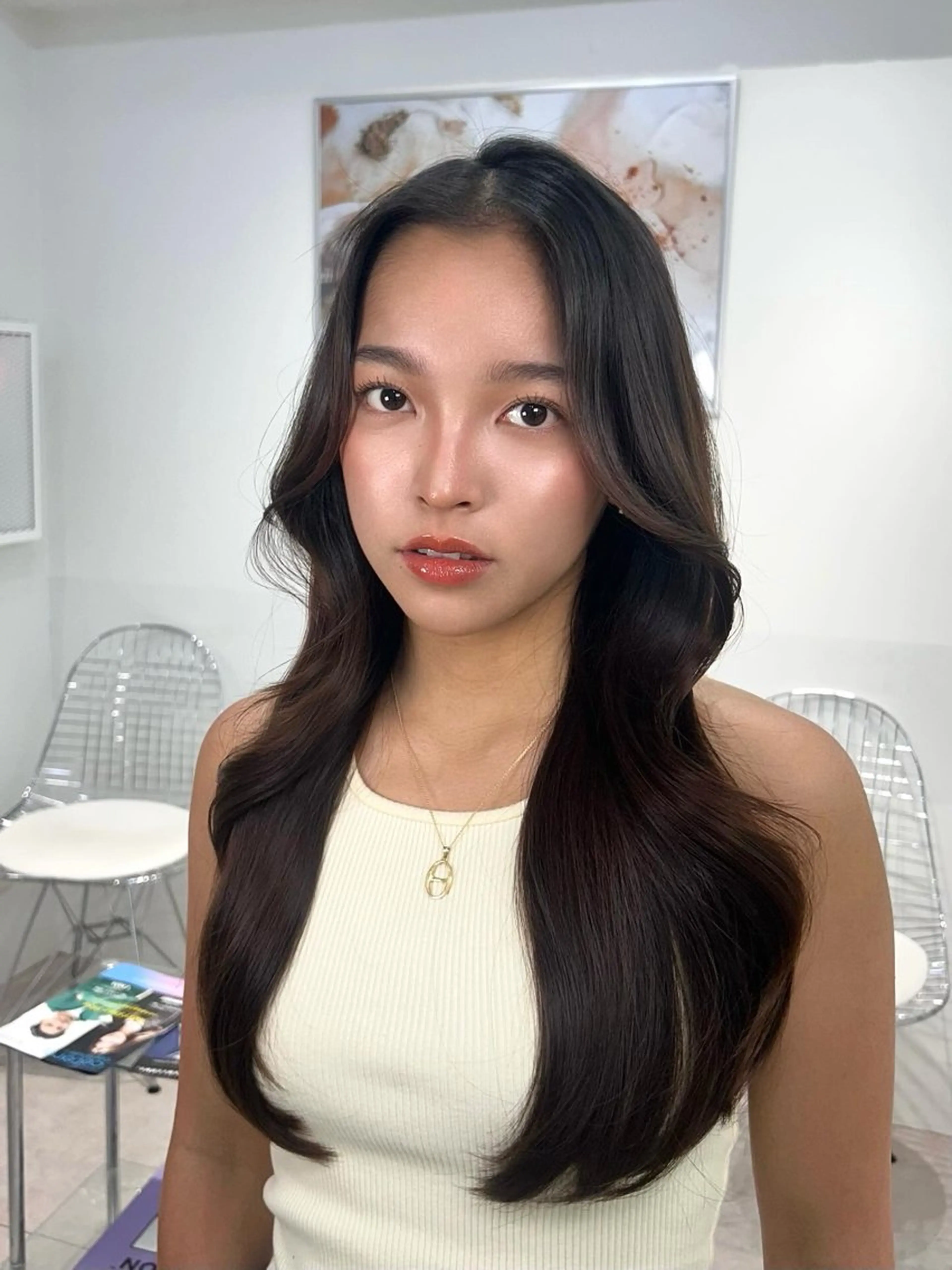 セミロング ケアカラー トリートメント ヘアカラー sera🐆 うる艶カラー🎀のヘアスタイル