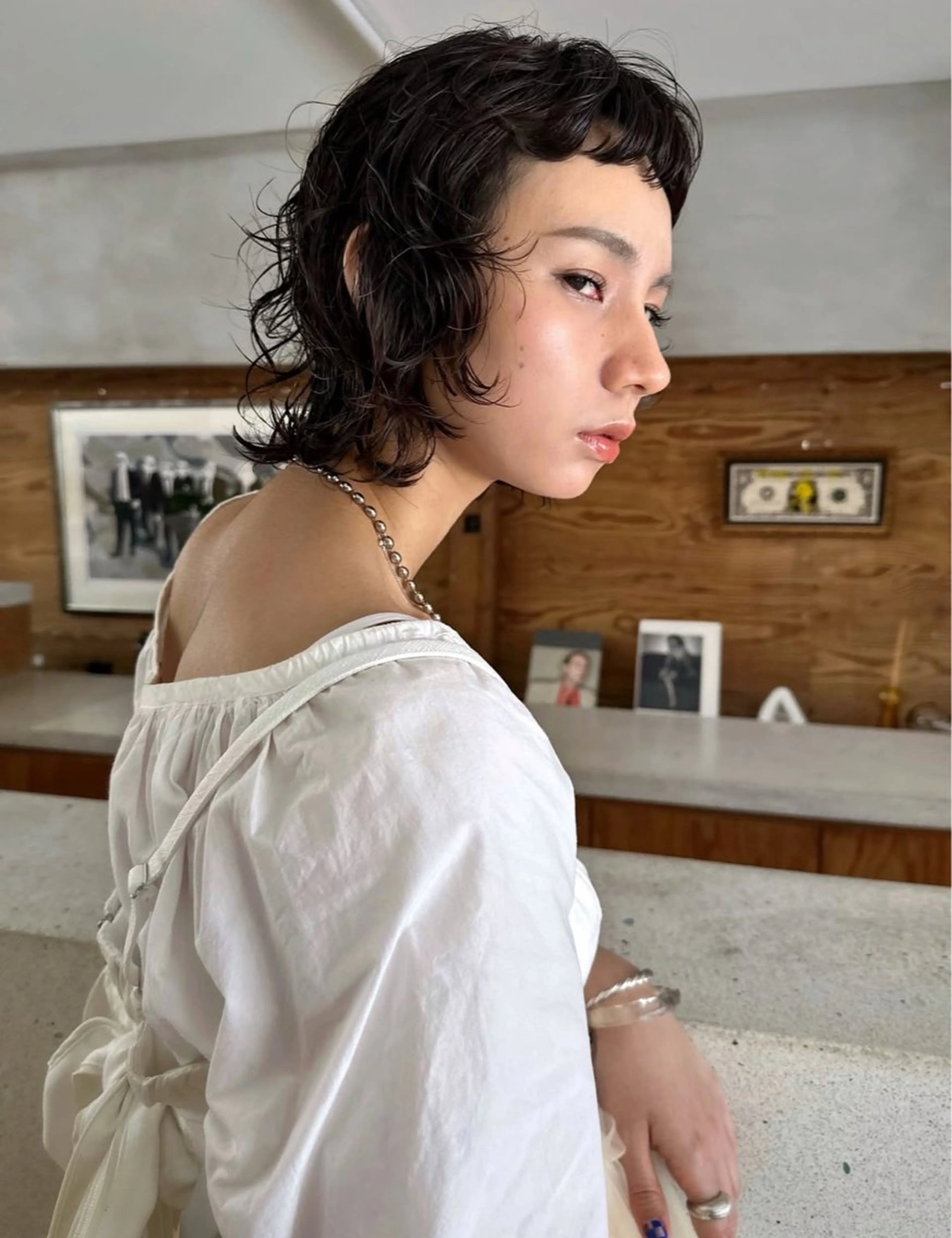 ショート パーマ ボブレイヤー ボブ レイヤーカット カット パーマ トリートメント 榛地 渉馬のヘアスタイル