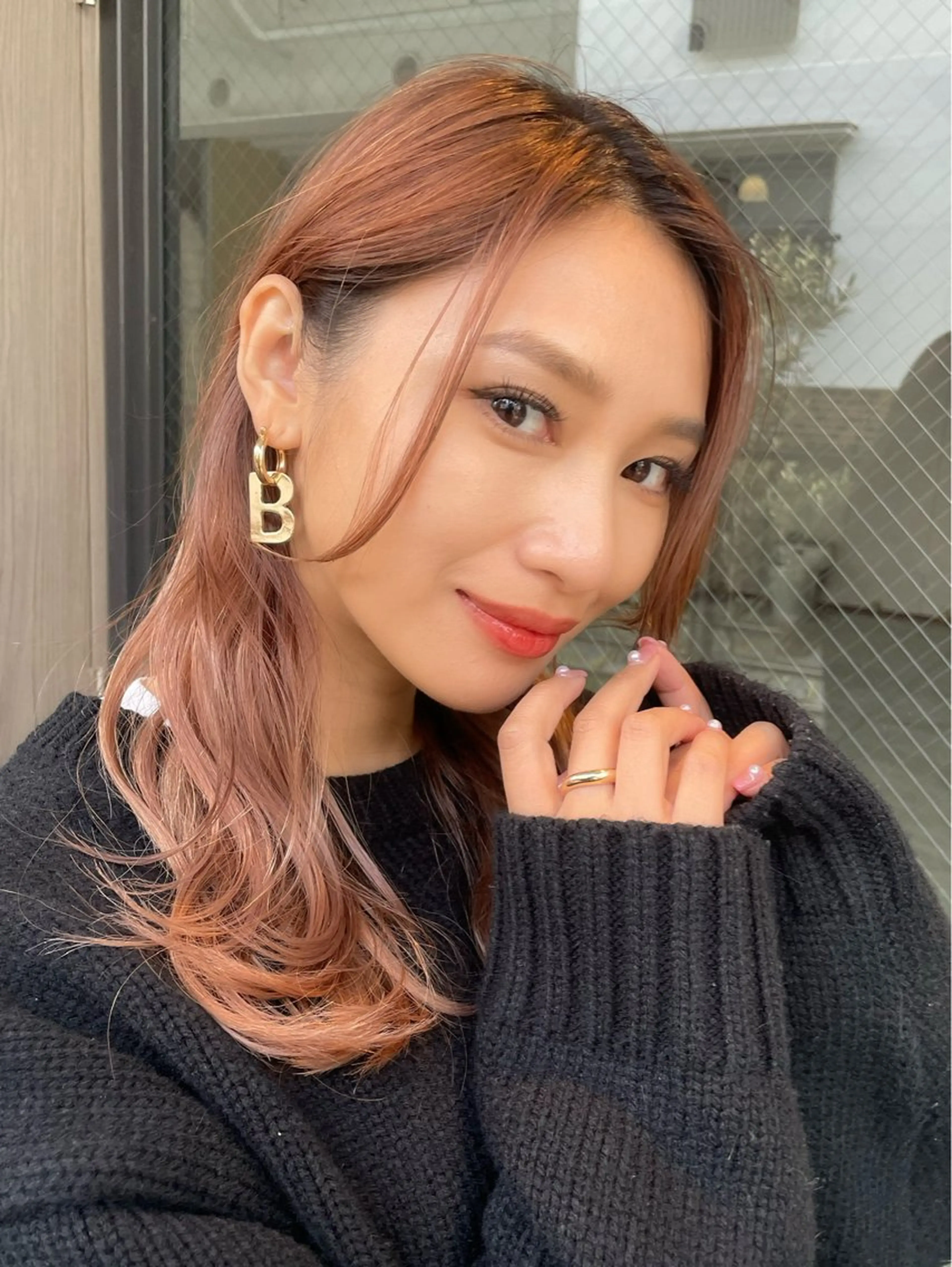セミロング ヘアカラー シールエクステ✨ L.O.G村岡健一のヘアスタイル