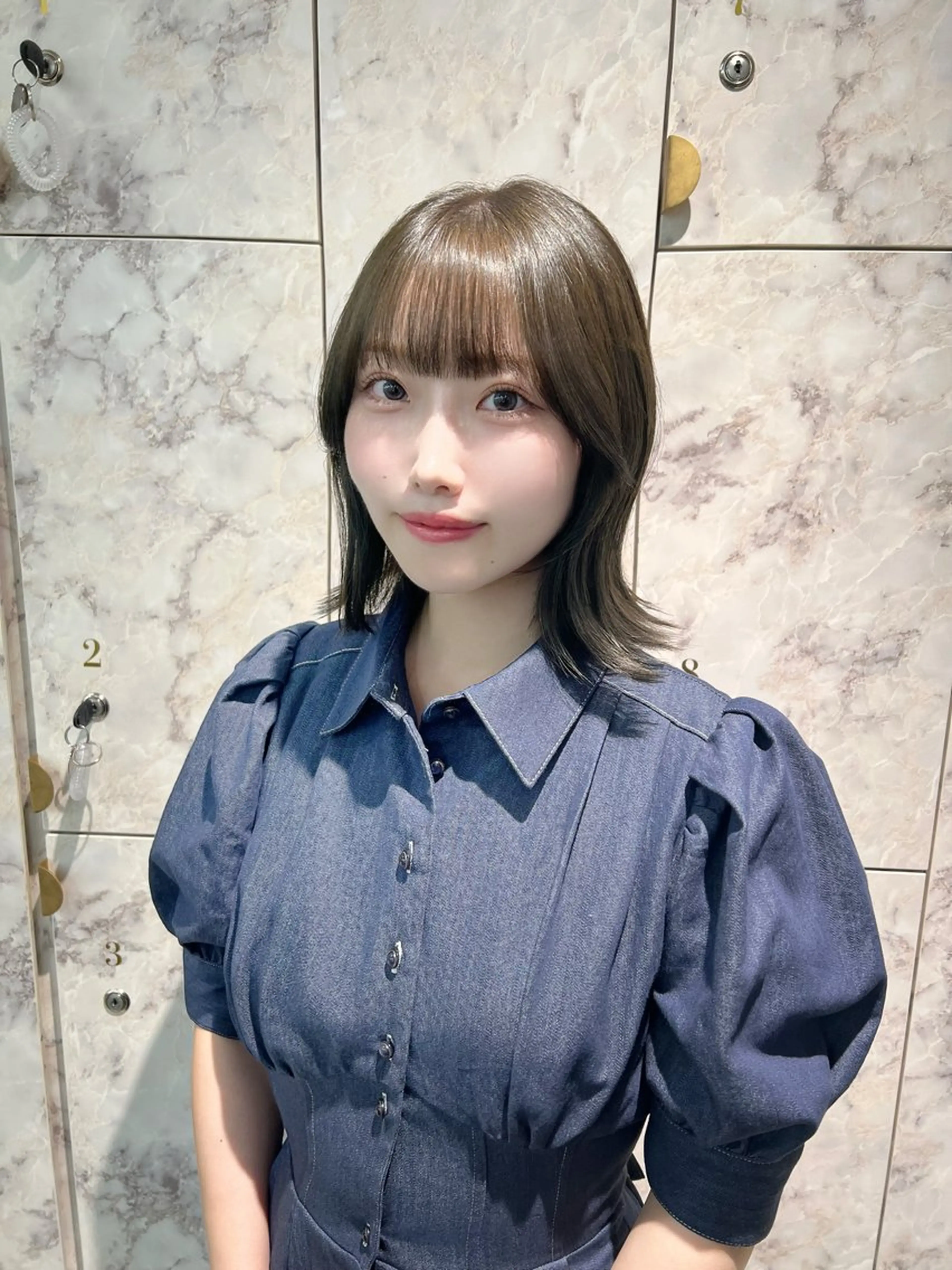ミディアム カット ヘアカラー トリートメント ETOWA　新宿　髪質改善所属・⭐️似合わせ⭐️/ ETOWA新宿/上村のヘアスタイル