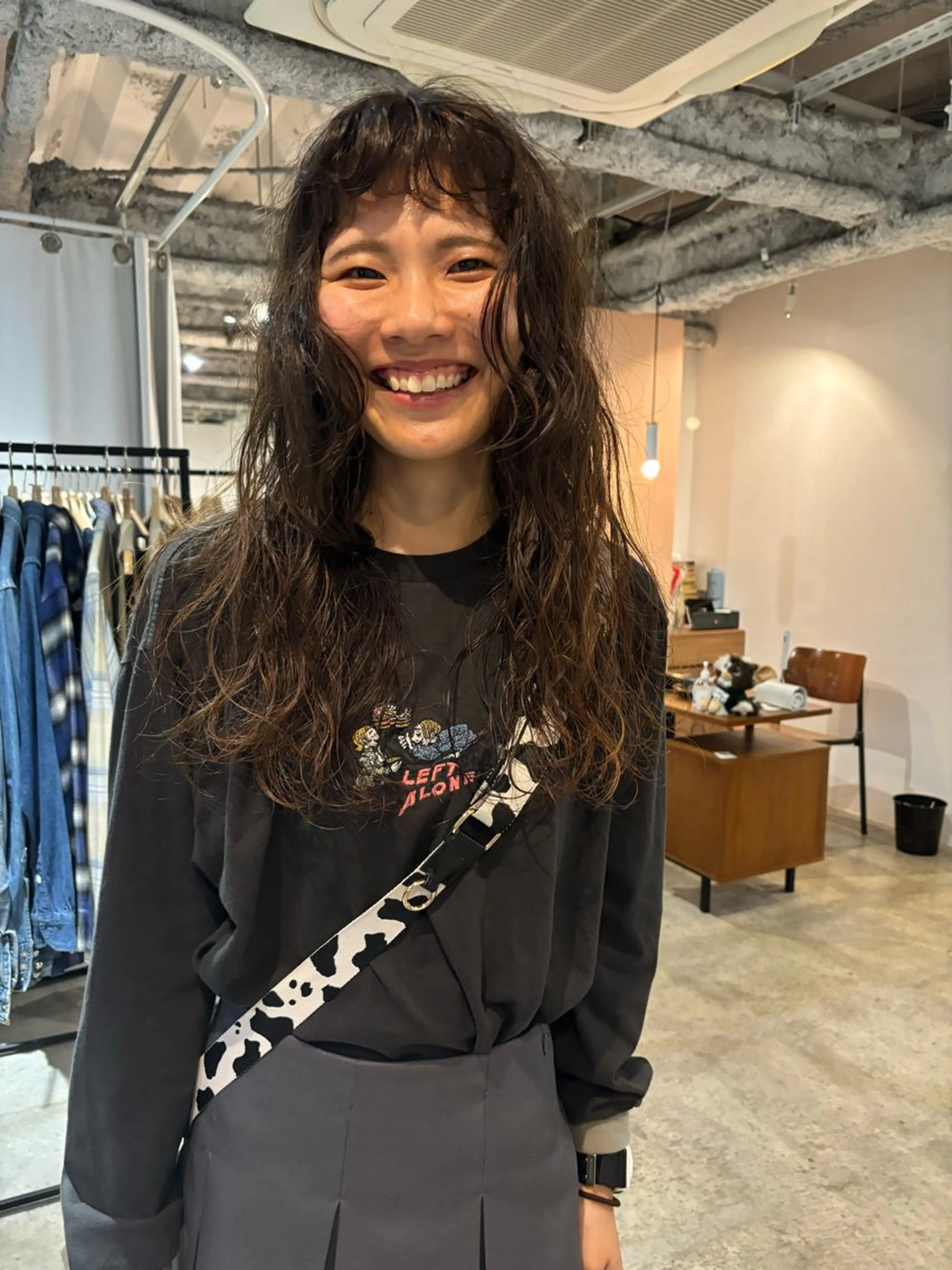 ロング カラー パーマ カット パーマ トリートメント Hayashi Shioriのヘアスタイル