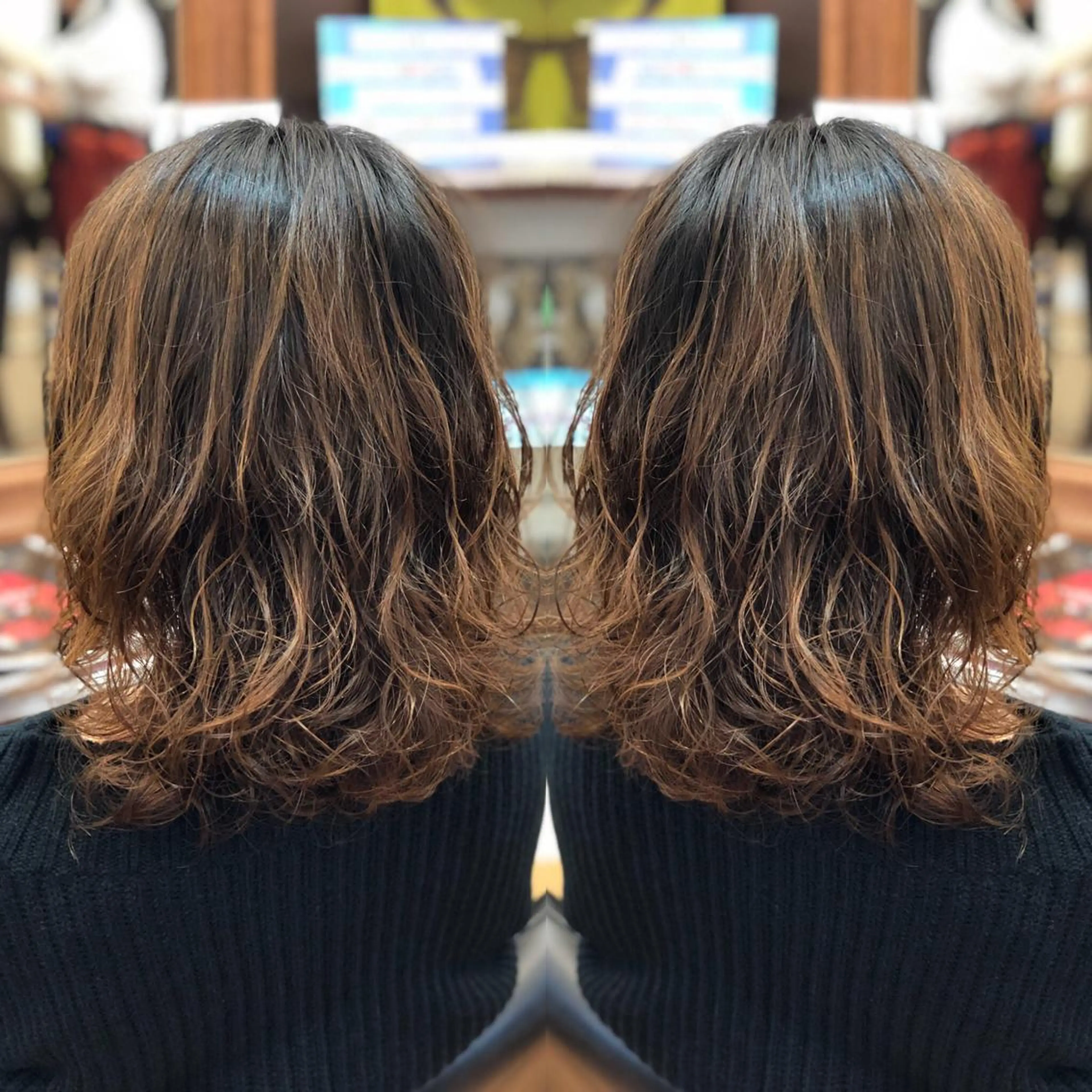 ミディアム ミディアムパーマ カット パーマ LOCO Ko-kiのヘアスタイル