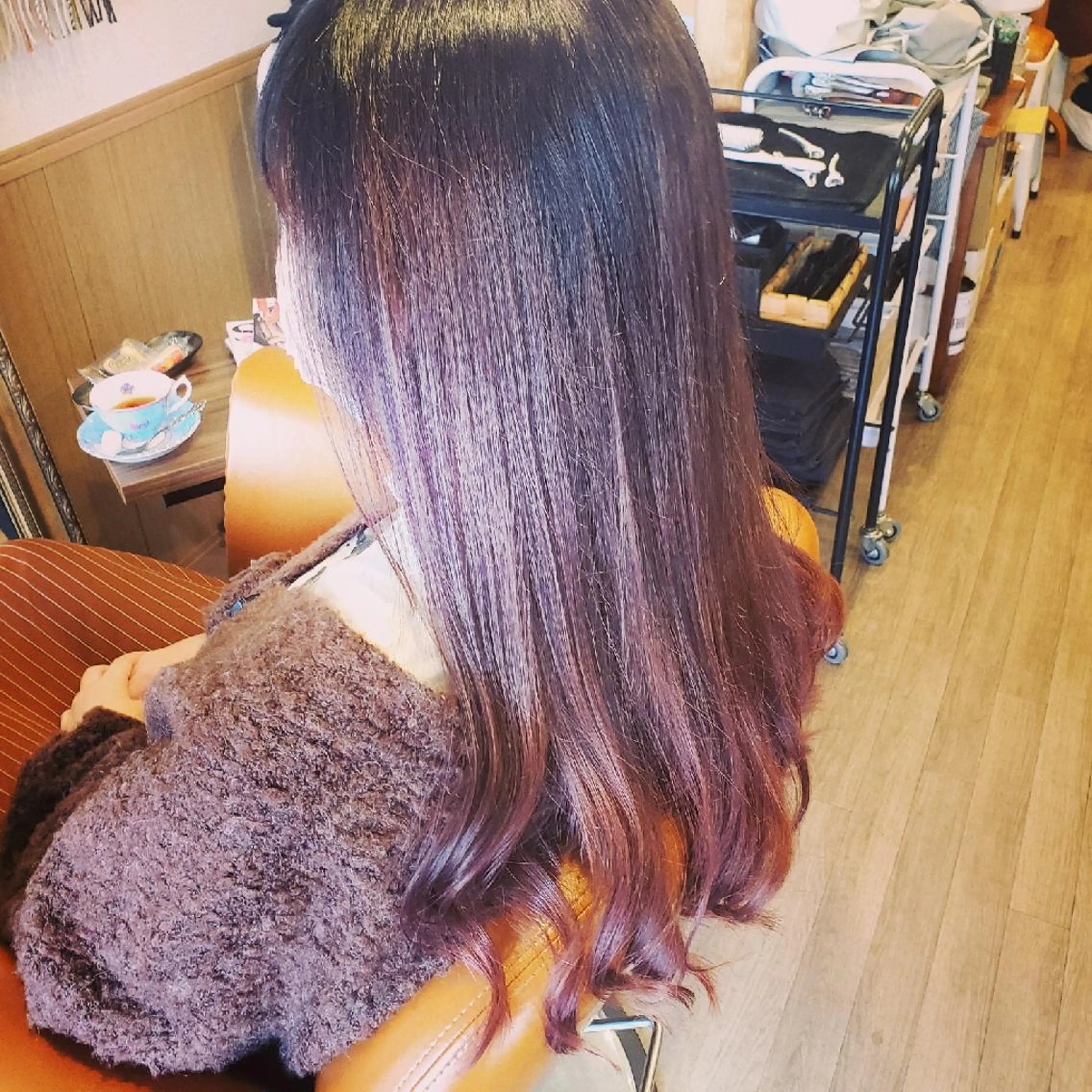 ロング カラー アディクシーカラー ブリーチ イルミナカラー 外国人風カラー トリートメント カット ヘアカラー トリートメント spa hair ark 富井直美のヘアスタイル