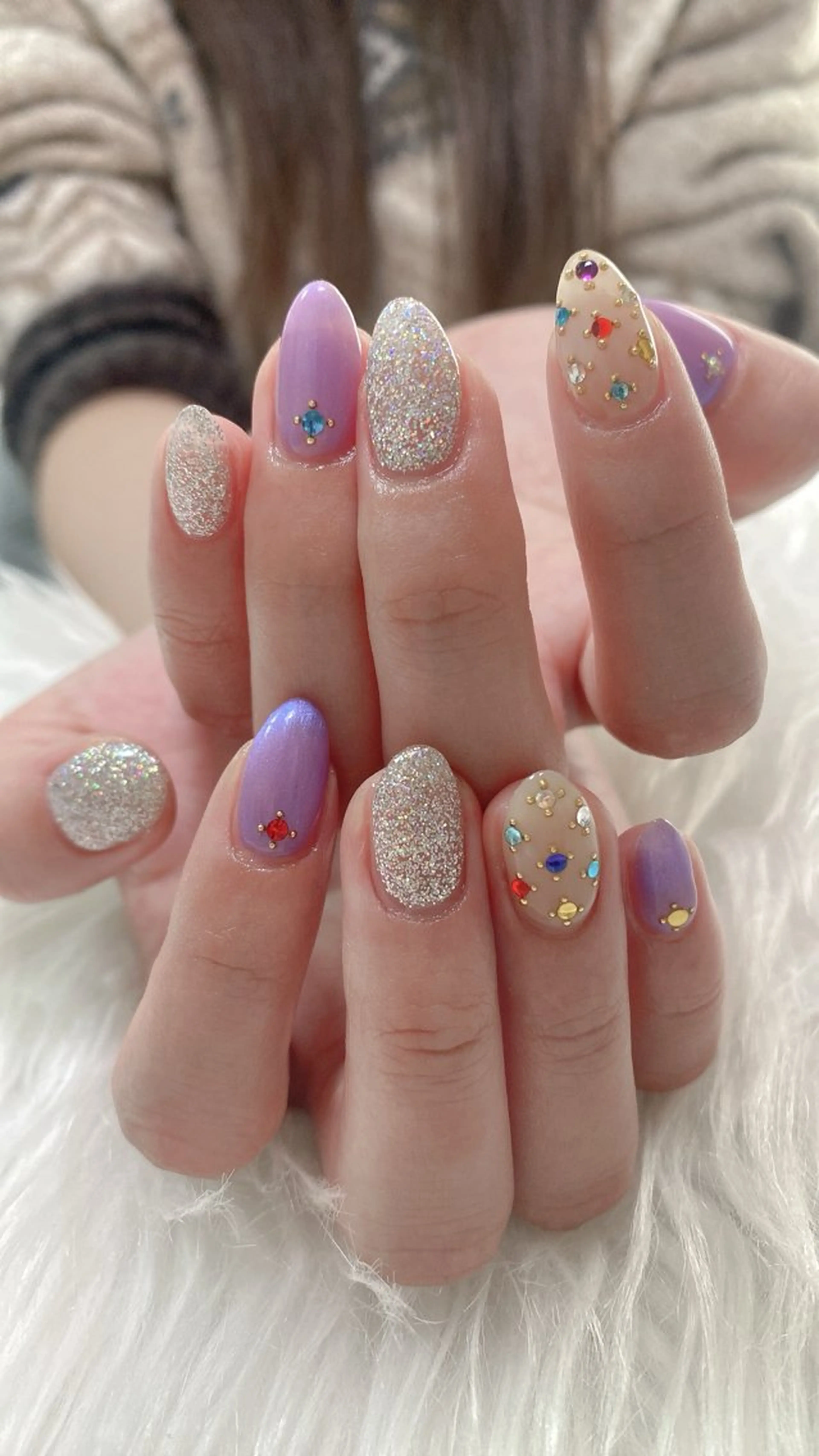 ネイル ハンドネイル オーシャン スカルプネイルサロンのネイルデザイン