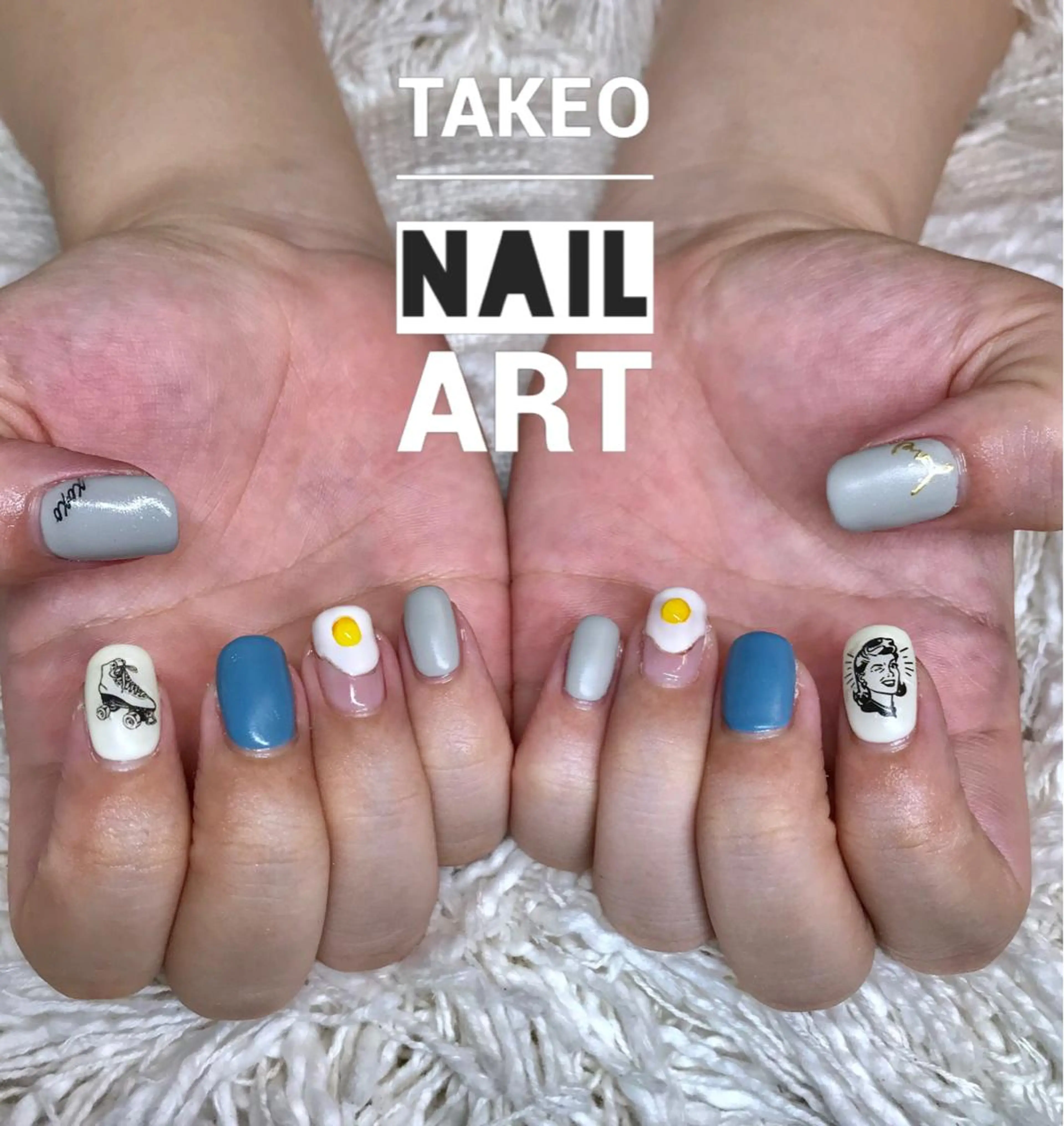 ミディアム カラー ネイル ハンドネイル ハンドケア nail&eye Aoのマツエク・マツパデザイン