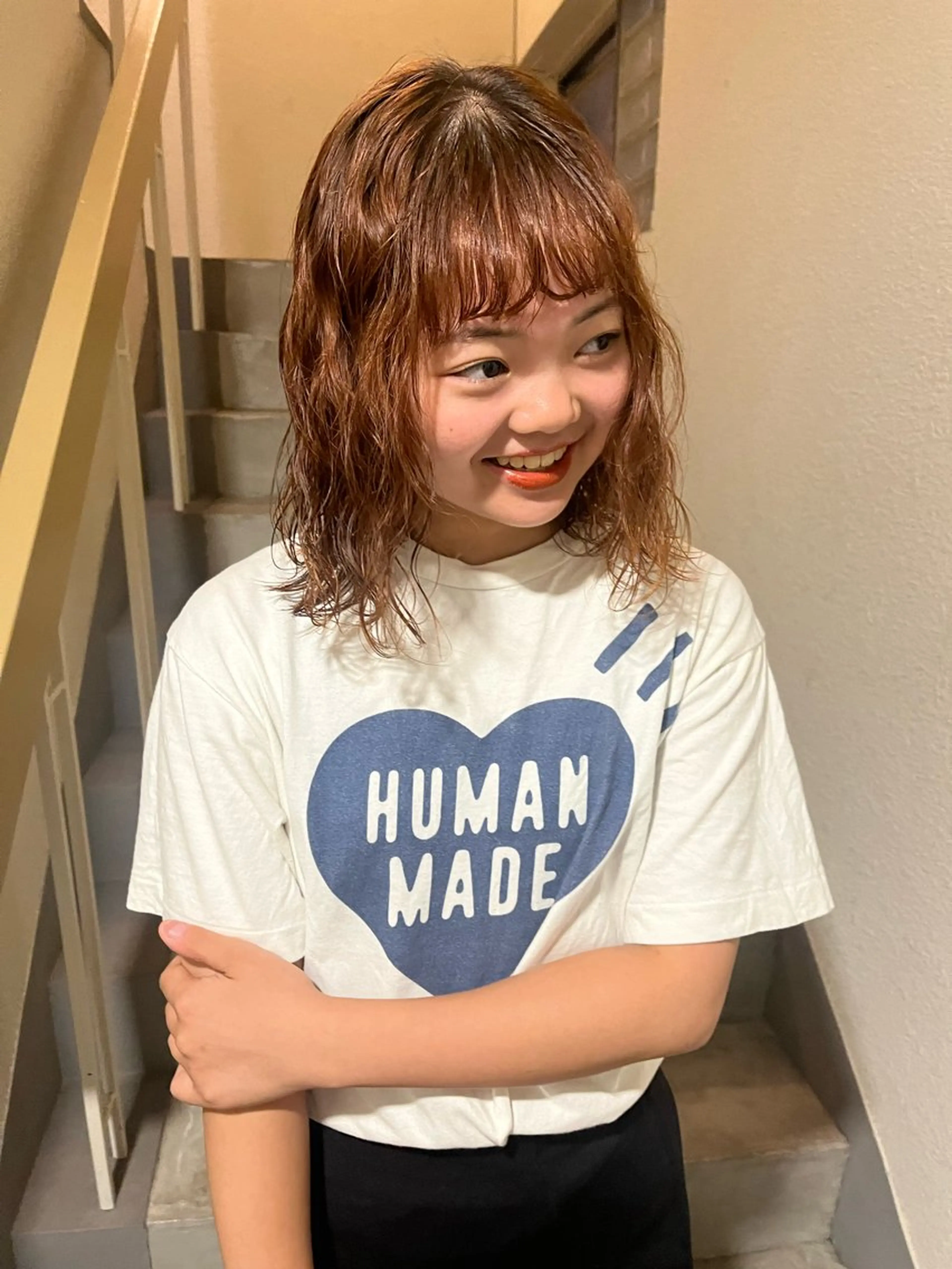 ミディアム パーマ ヘアカラー パーマ トリートメント SIKI yuuna レイヤーカット🪽のヘアスタイル