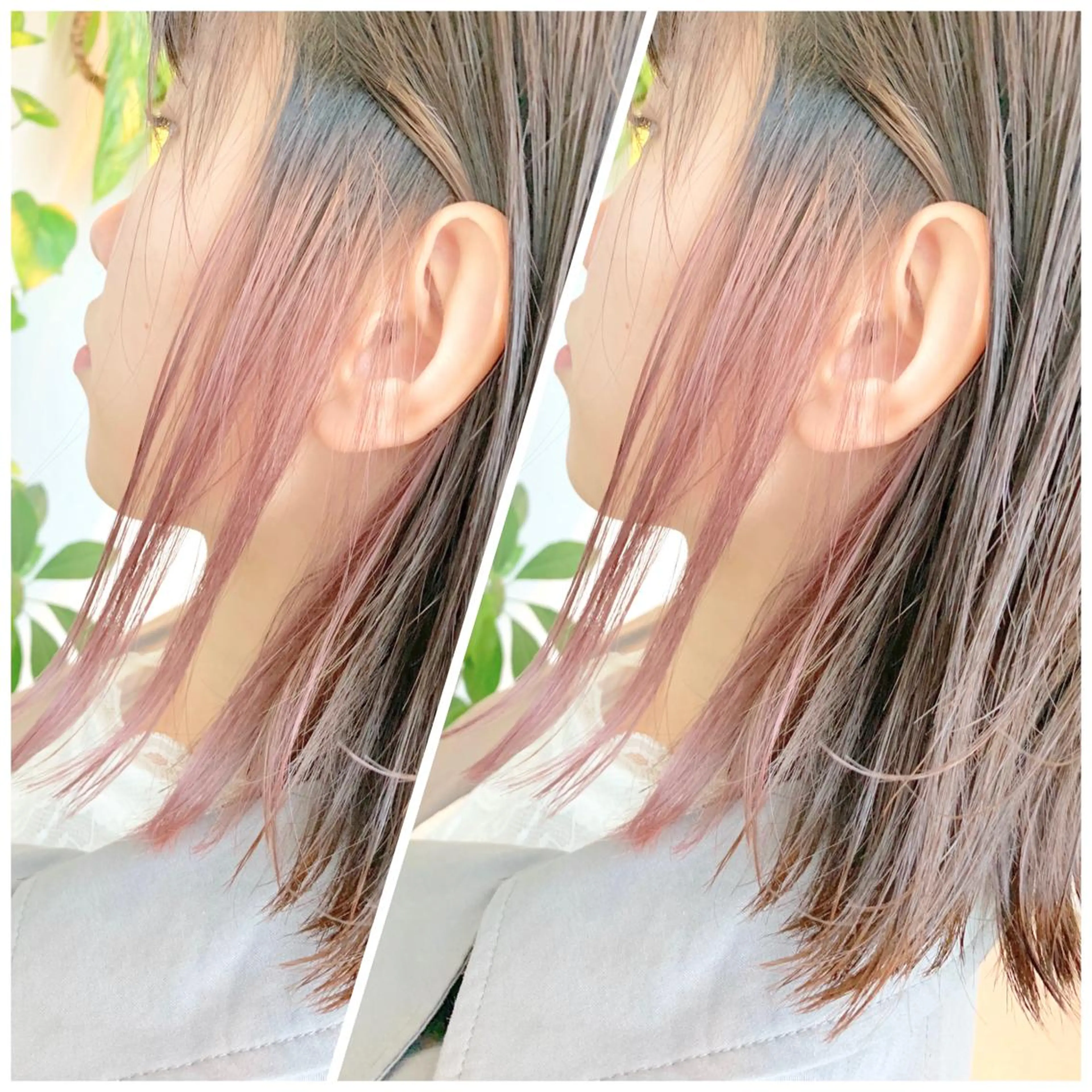 ミディアム カラー ピンクカラー ヘアカラー トリートメント 東北No.1完全個室 💐梶谷社長のヘアスタイル