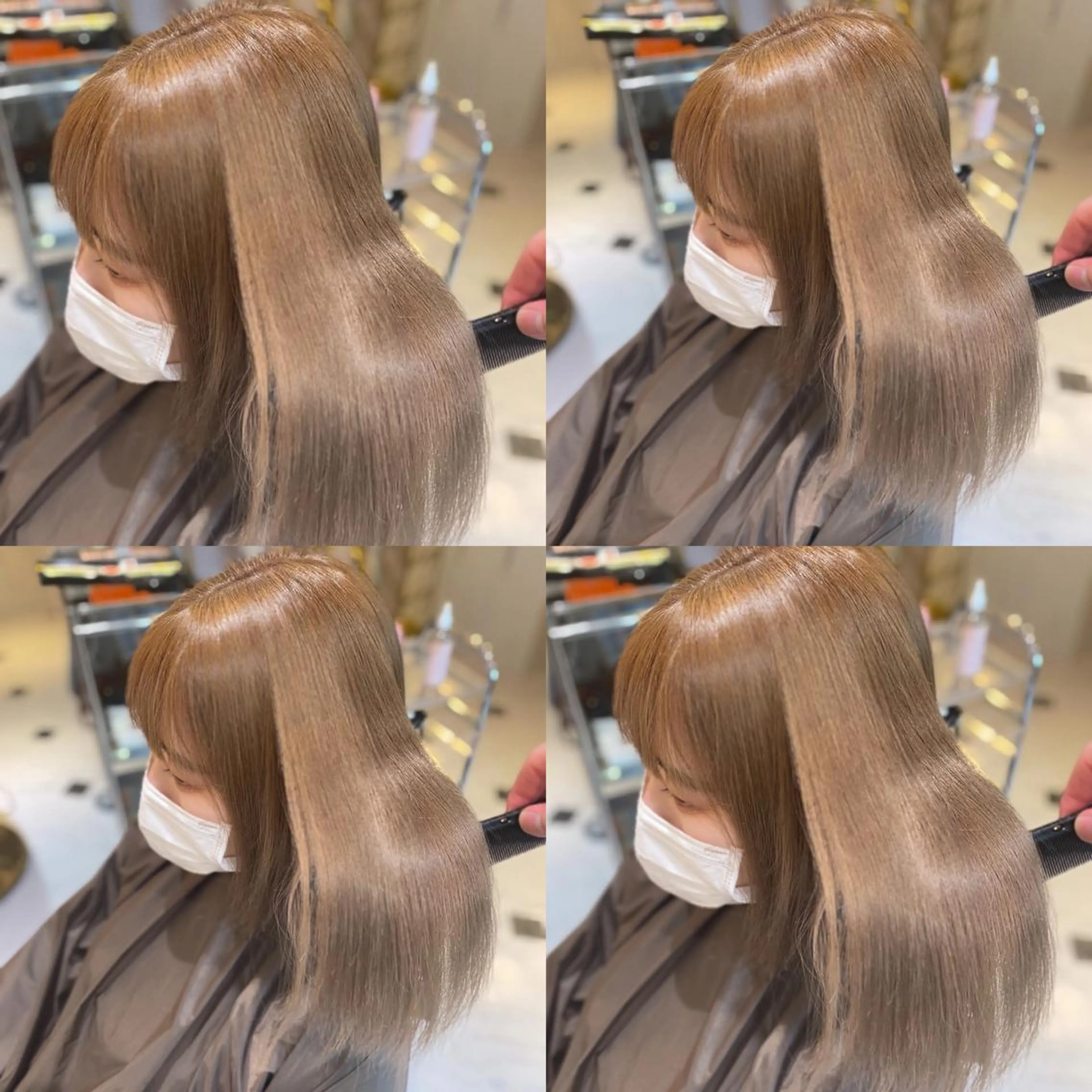 ミディアム カラー ヘアアレンジ ブリーチ ケアブリーチ ヘアカラー トリートメント ekolu北梅田店所属・梅田中崎町髪質改善 /オキヒロト/エコルのヘアスタイル