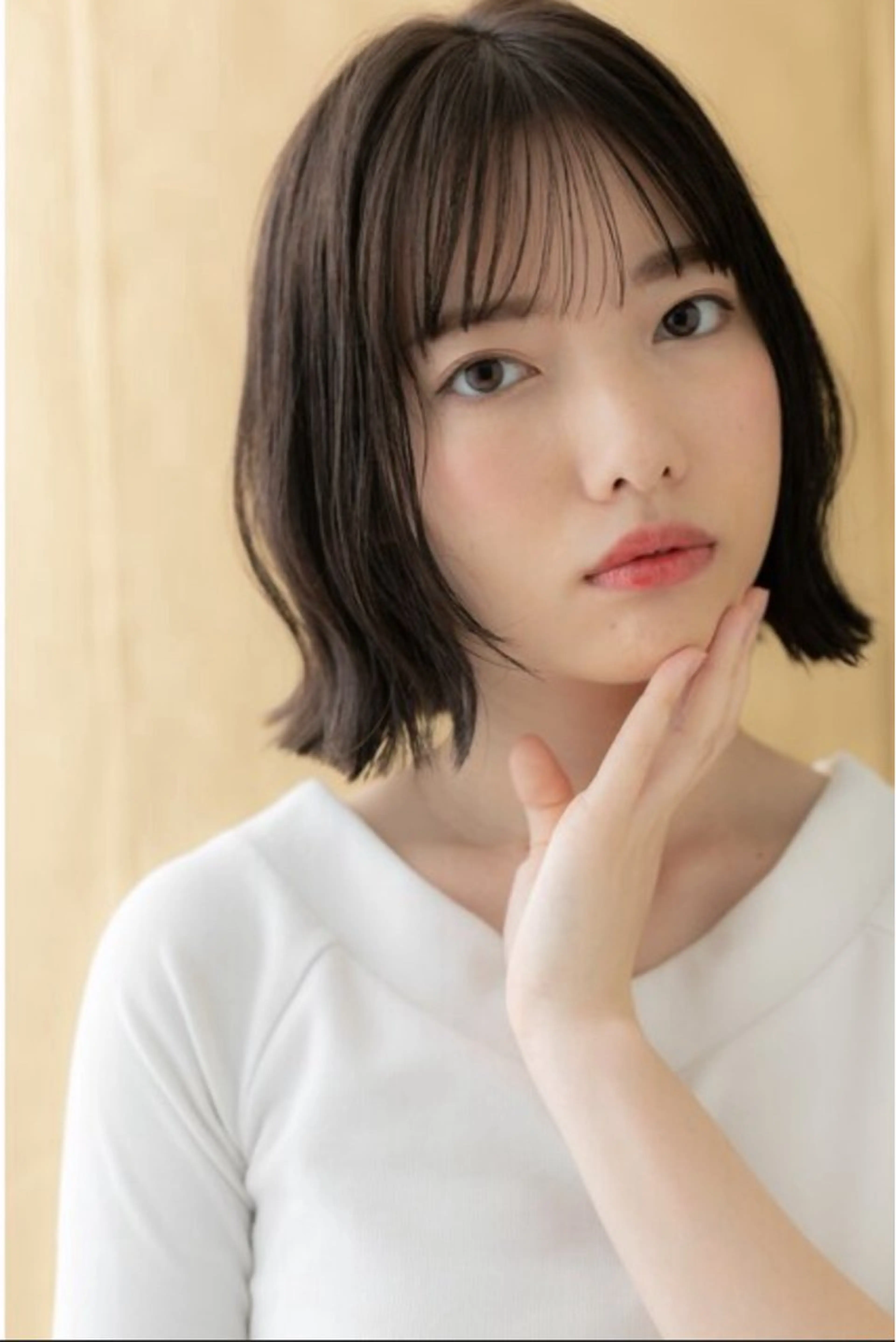 ミディアム カット くびれ&切りっぱボブ 得意👍佐藤歩のヘアスタイル