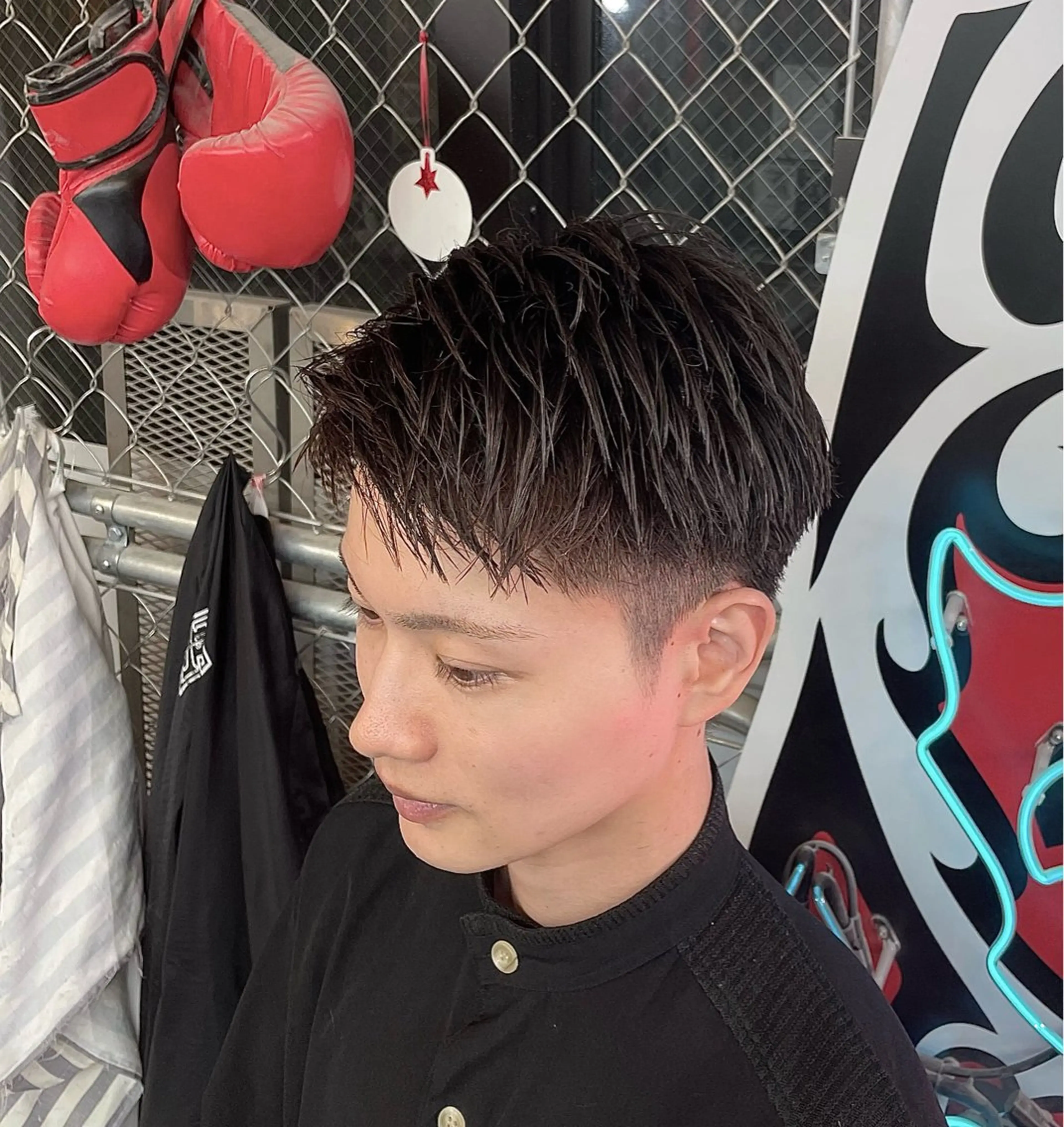 ショート ヘアアレンジ メンズ アップバング ショートヘア 似合わせカット特化/ 💈ミナ💈のヘアスタイル