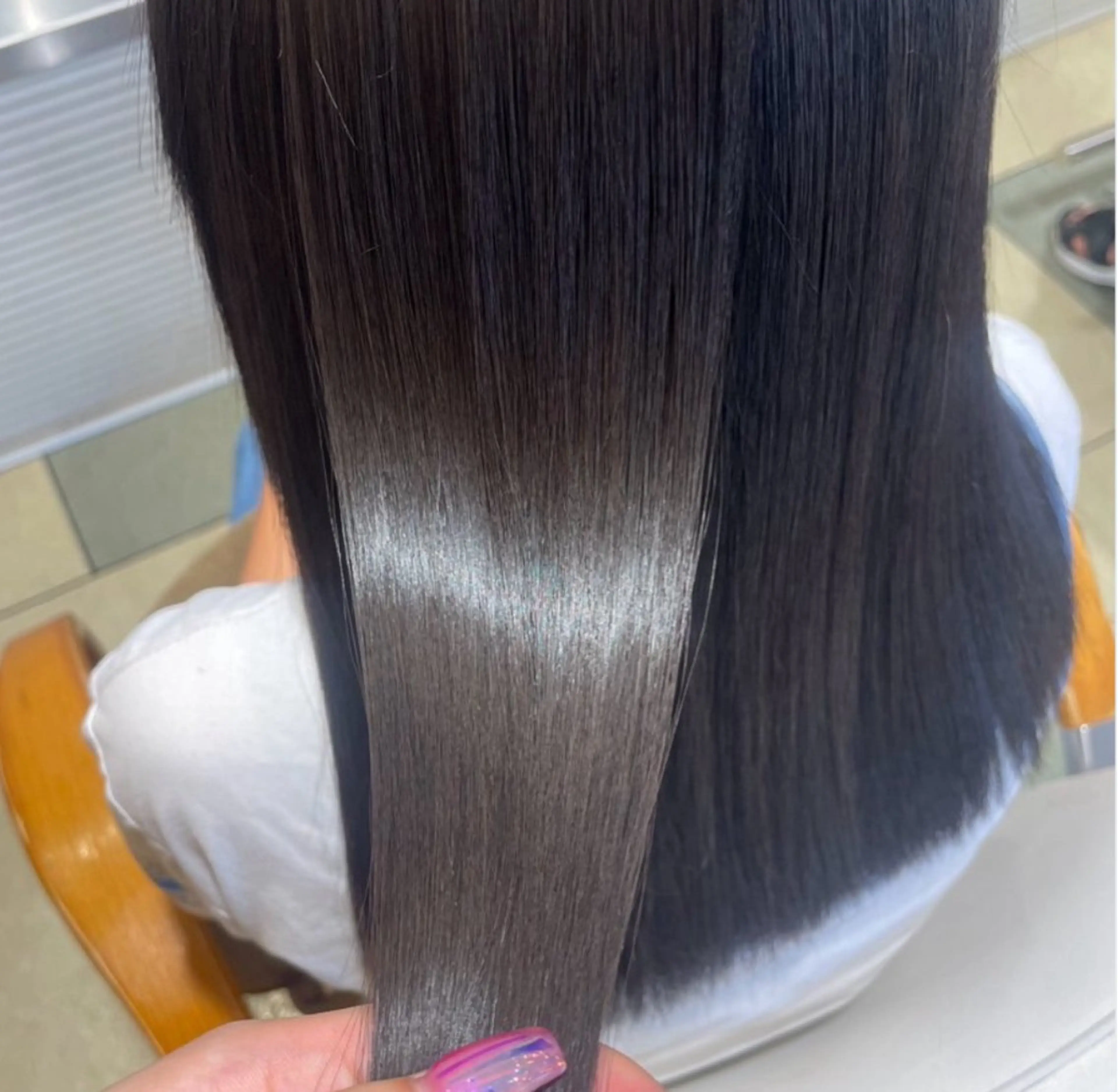 セミロング カラー 髪質改善 トリートメント カット ヘアカラー トリートメント 透明感カラー/ くびれヘア🌸ユウユのヘアスタイル