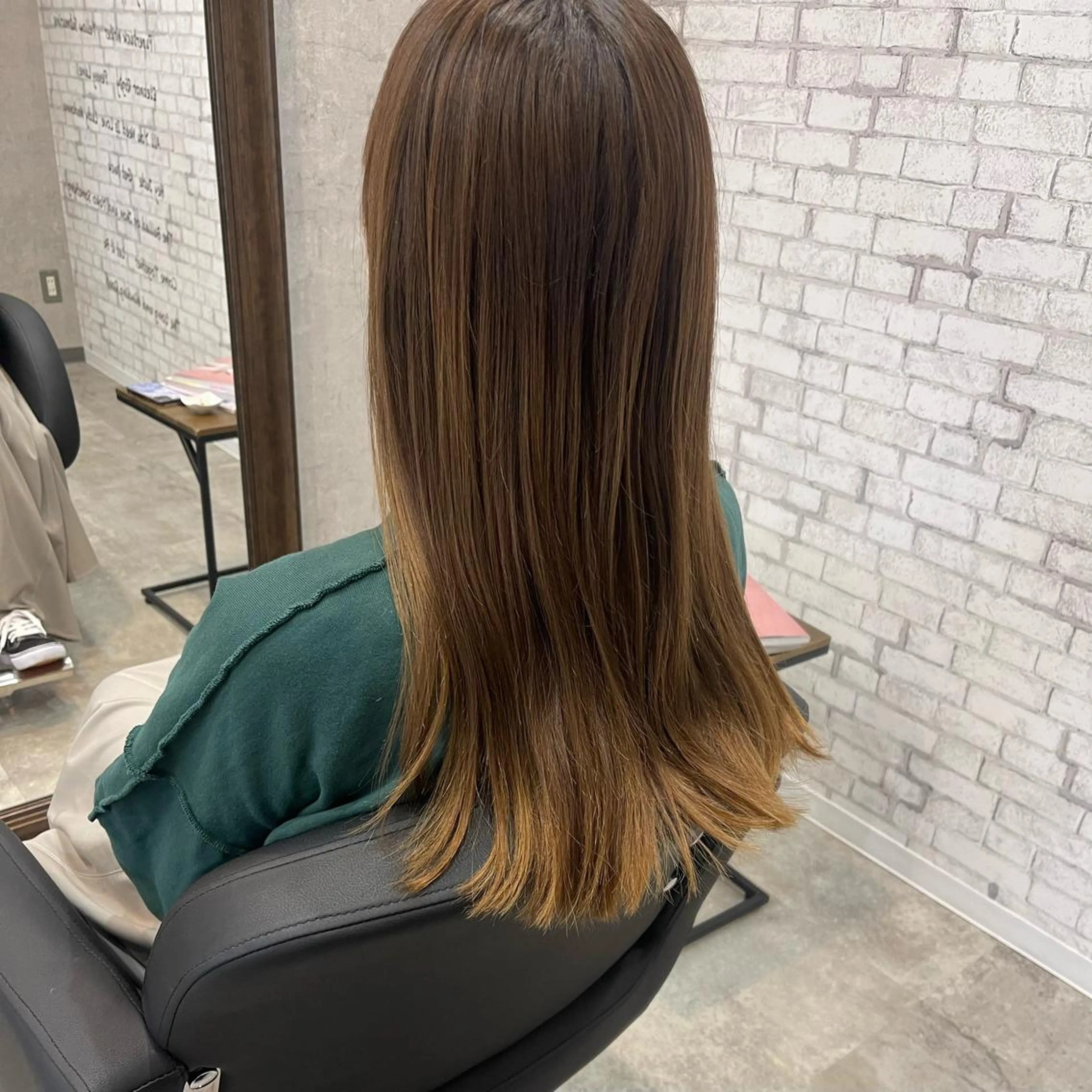 ロング カラー ヘアアレンジ オレンジ カット ヘアカラー トリートメント merci.所属・🌻まさの あいり🌻のヘアスタイル
