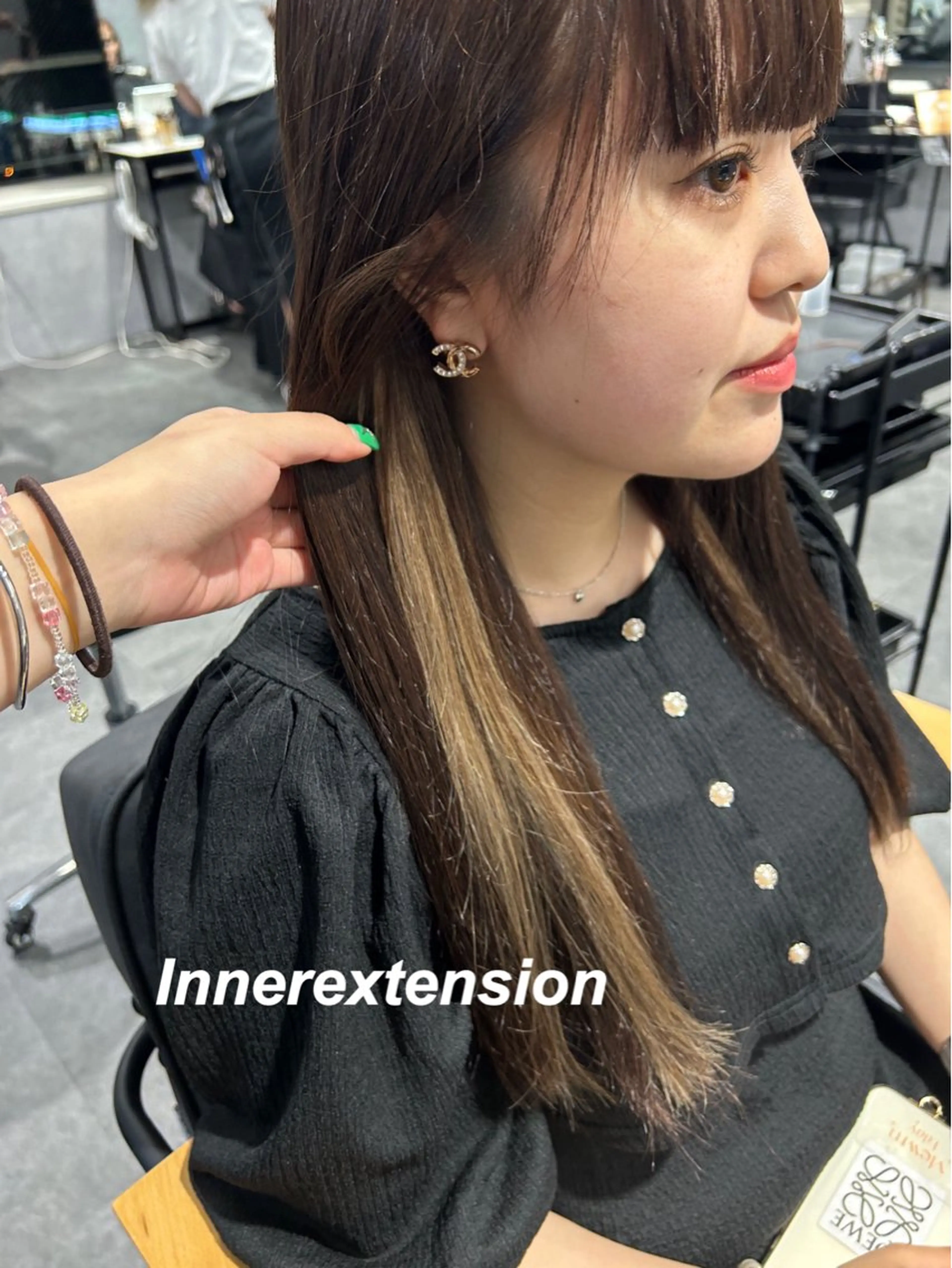ロング エクステ エクステ プルエクステ/インナ ーカラー🦊はるなのヘアスタイル