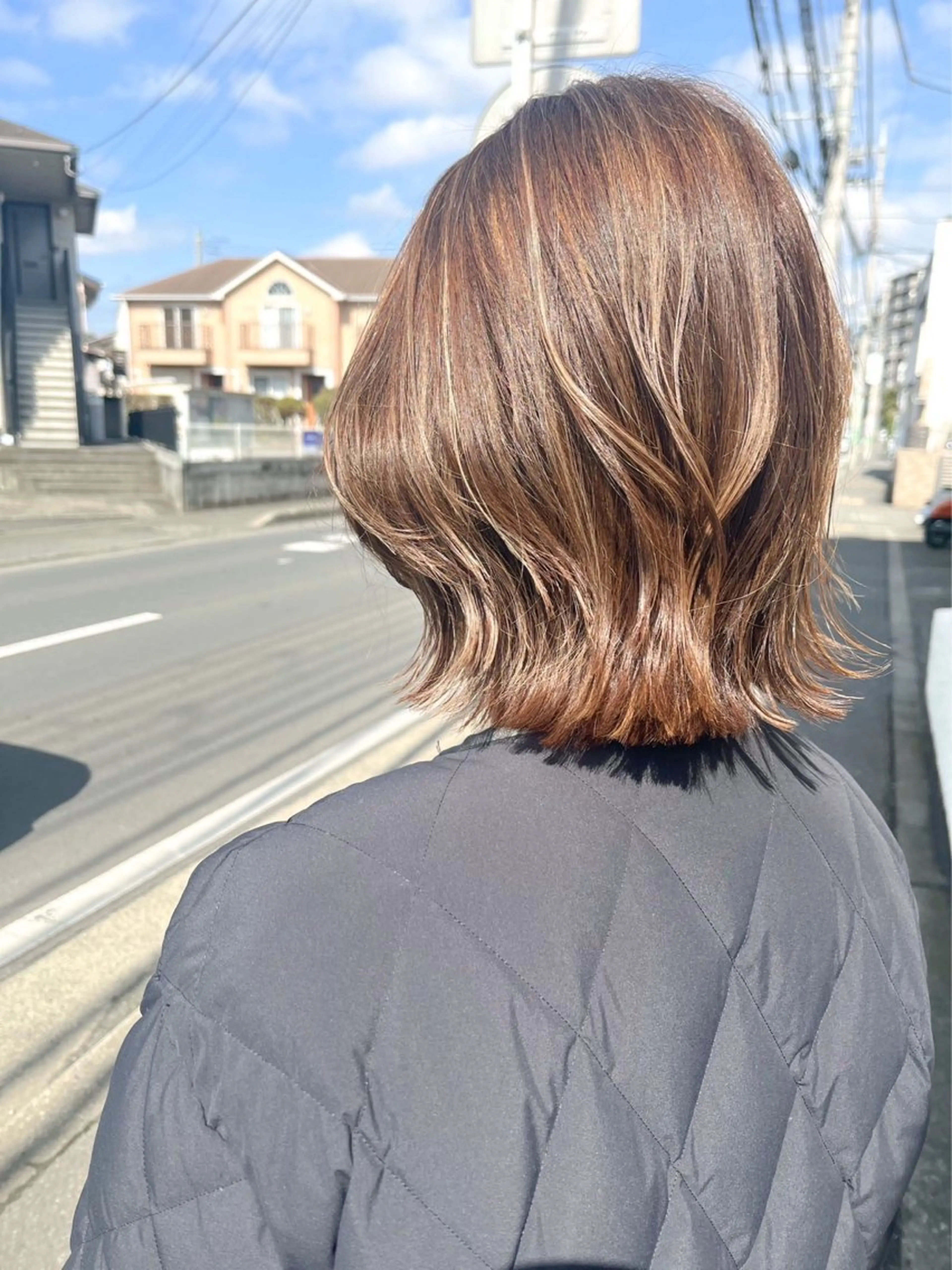 ミディアム カット ヘアカラー 梅津 桜子のヘアスタイル