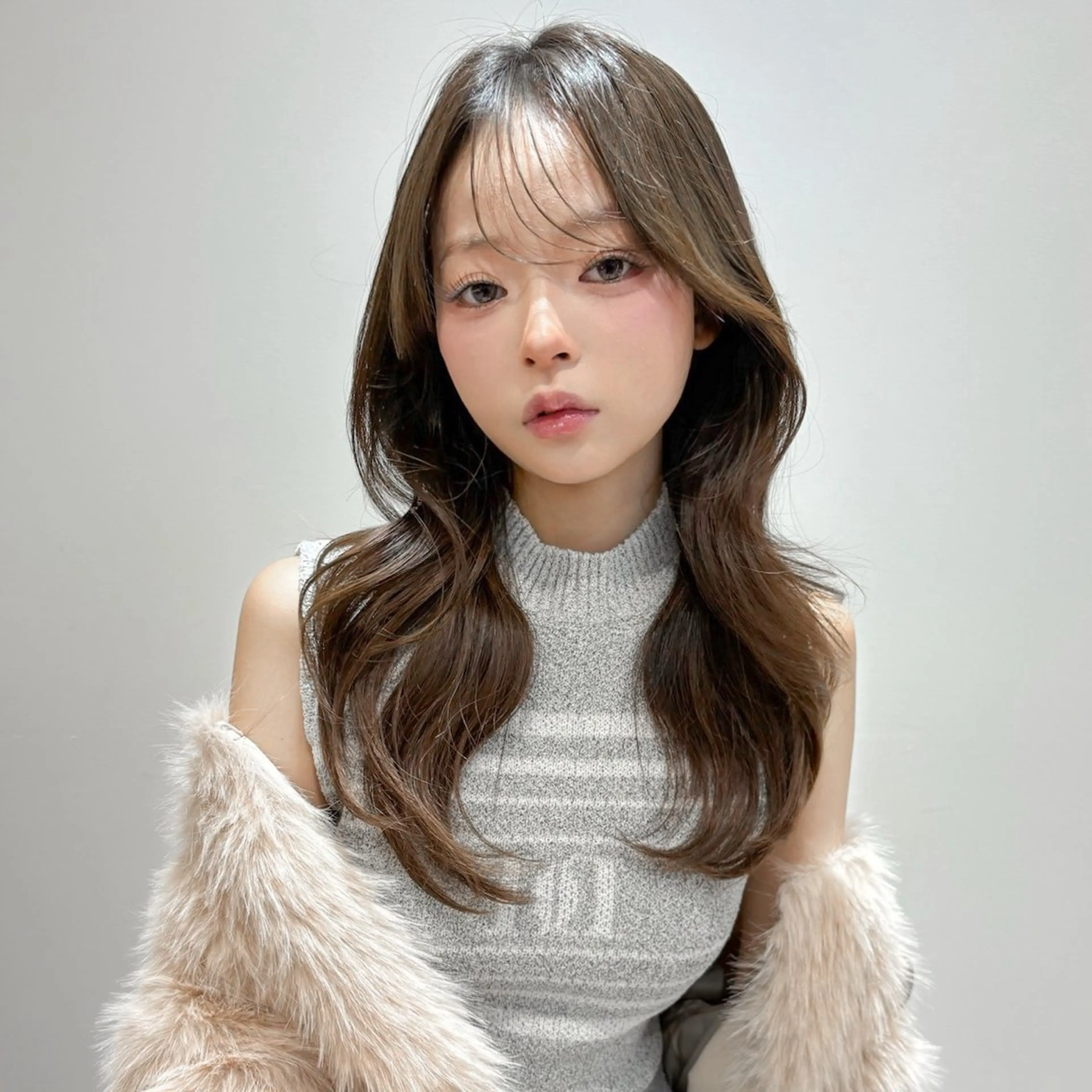 セミロング カット ヘアカラー トリートメント 原宿/韓国レイヤー ボブ髪質改善Yasuのヘアスタイル