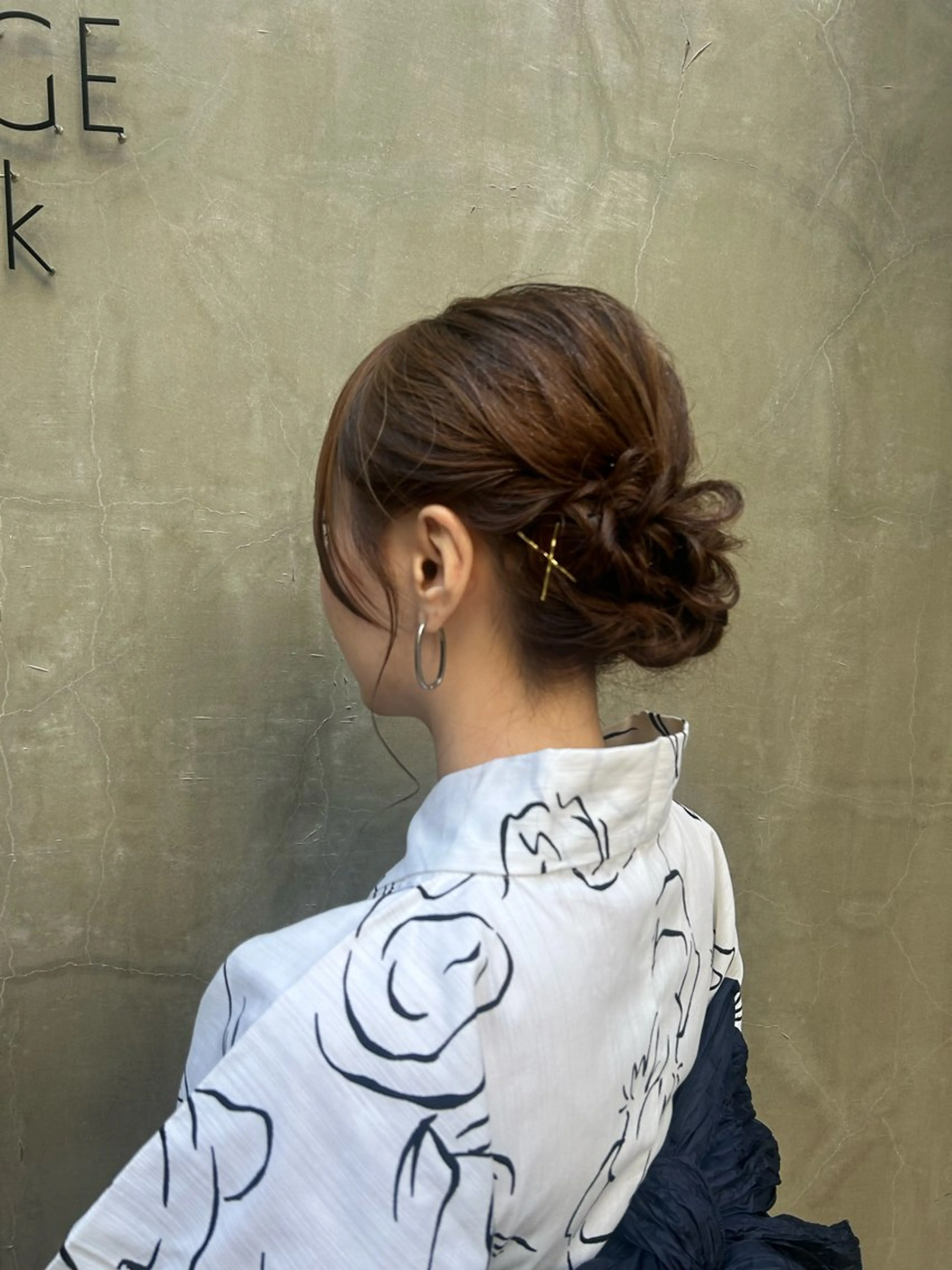 ヘアアレンジ 浴衣 ヘアセット ミナミ🩰デサインカ ラー♡ヘアセットのヘアスタイル