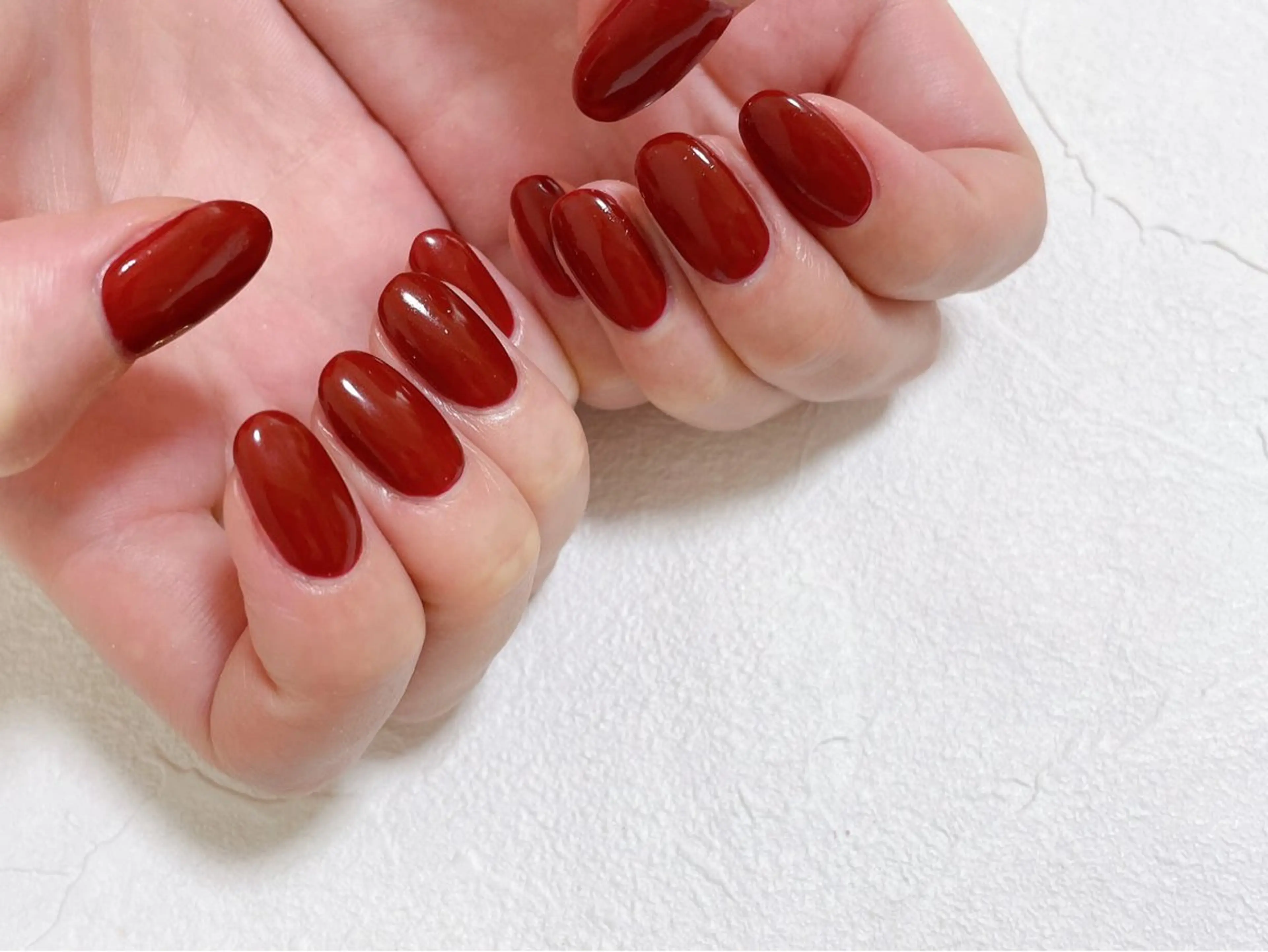 ネイル ボルドー ジェルネイル メンズネイル ワンカラーネイル パラジェル ハンドネイル kiki nail 二子玉川のネイルデザイン