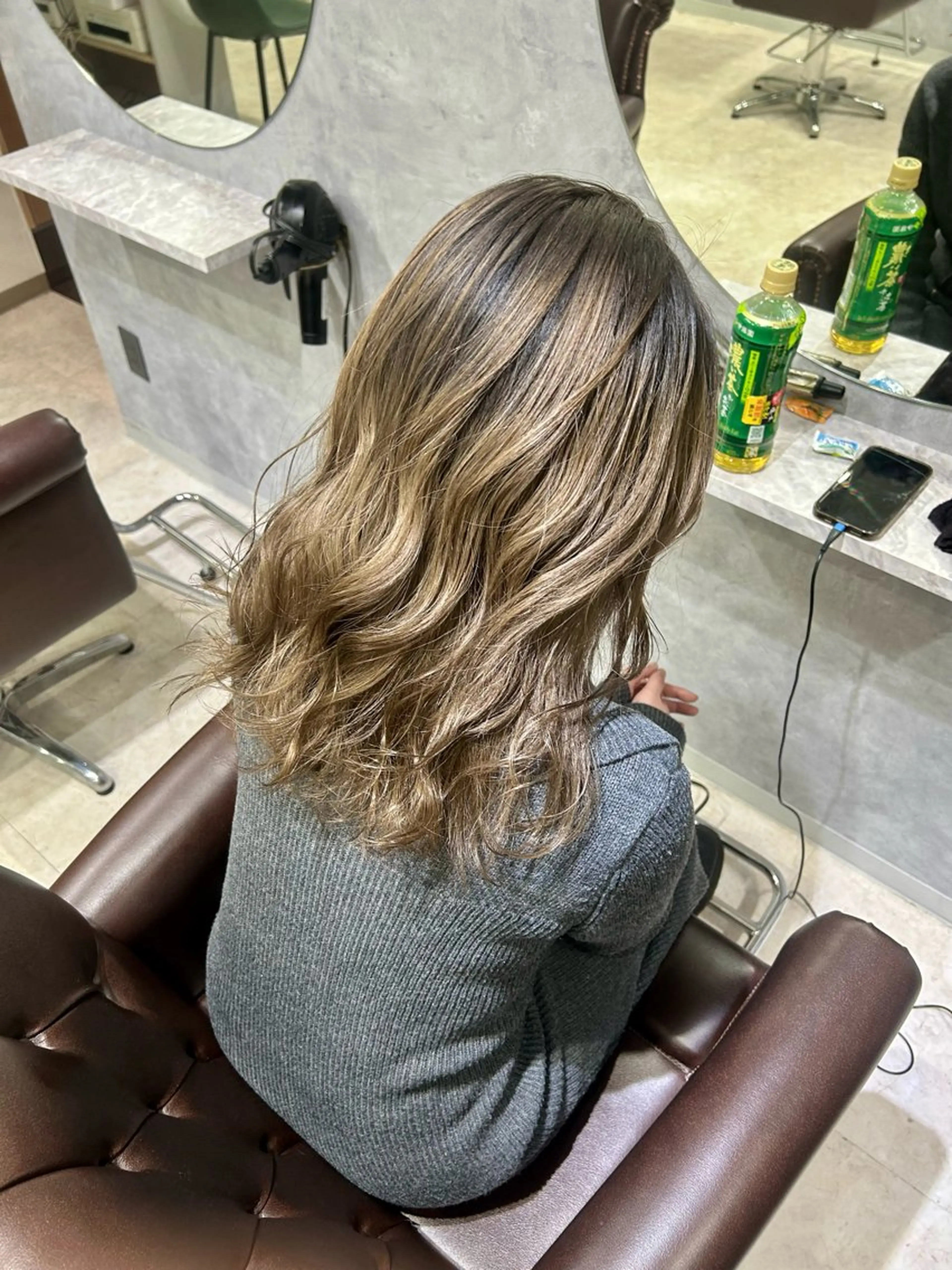 セミロング カラー ヘアカラー トリートメント 池袋/ダブルカラー GLADGE🩵のヘアスタイル