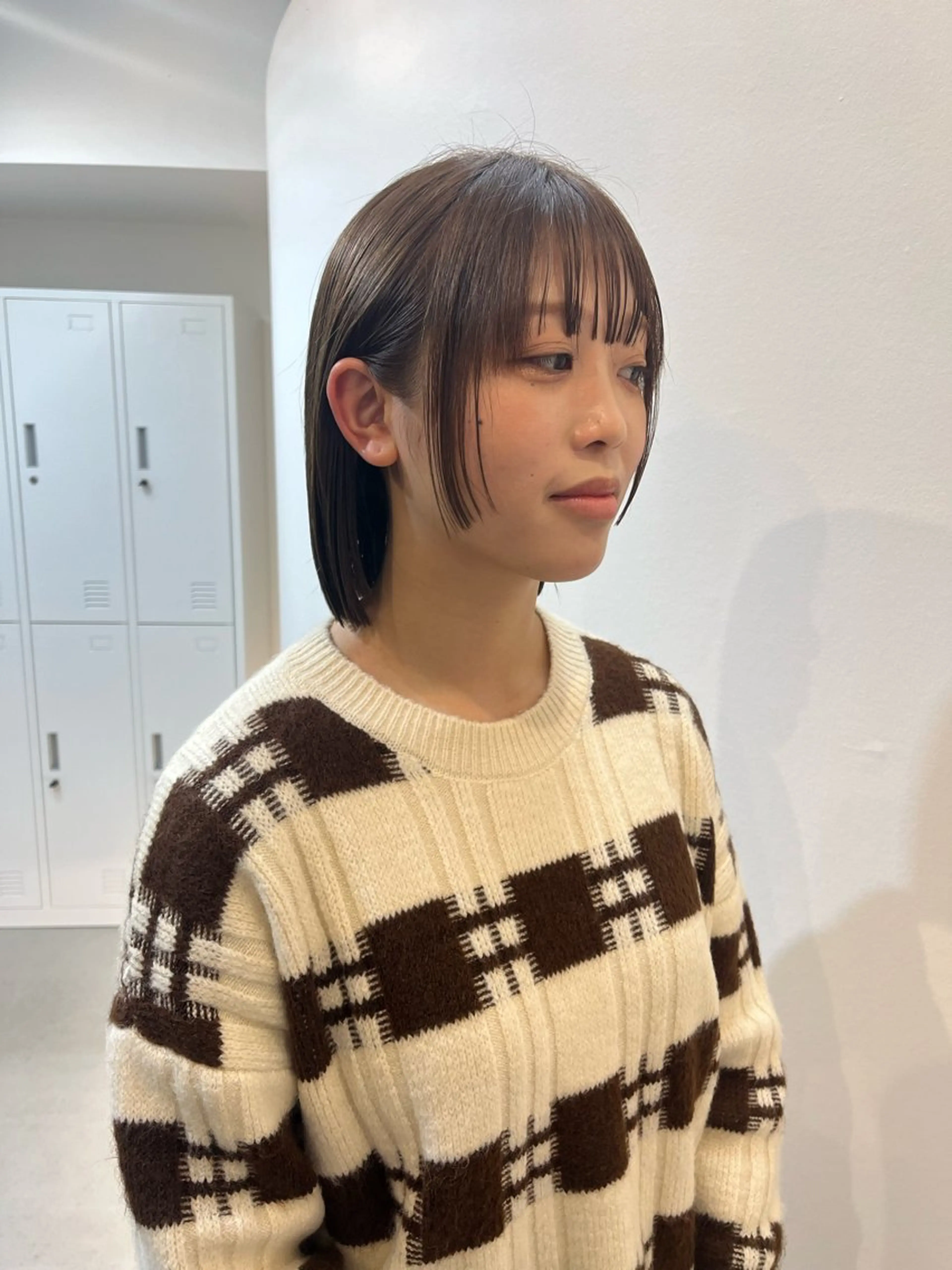 ミディアム 顔まわりレイヤー 顔周りカット レイヤーカット fit　stand所属・ハルカ/ fit standのヘアスタイル