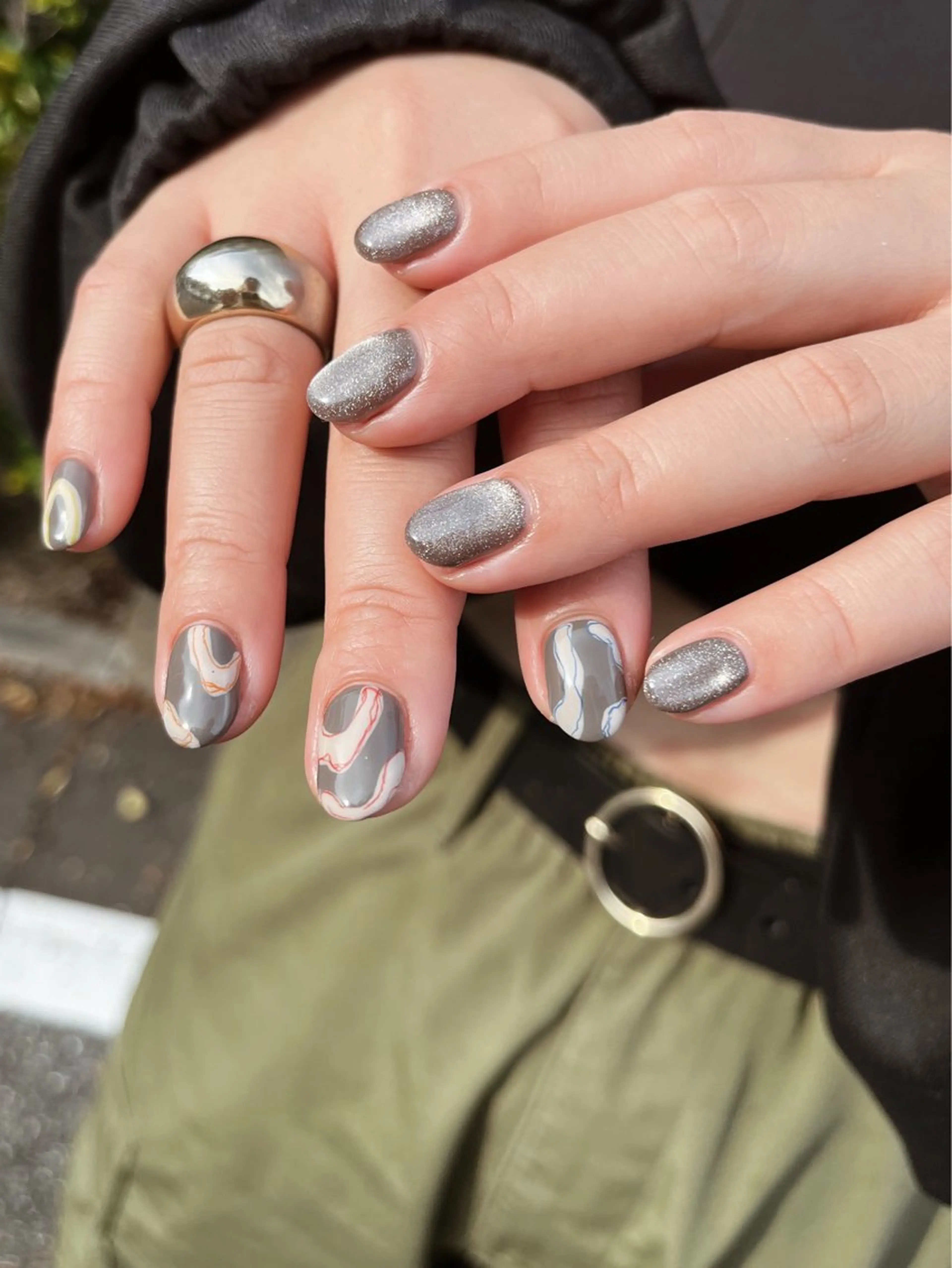 ネイル マグネットネイル ニュアンスネイル ハンドネイル Glanz regaro所属・Glanz regaroのネイルデザイン