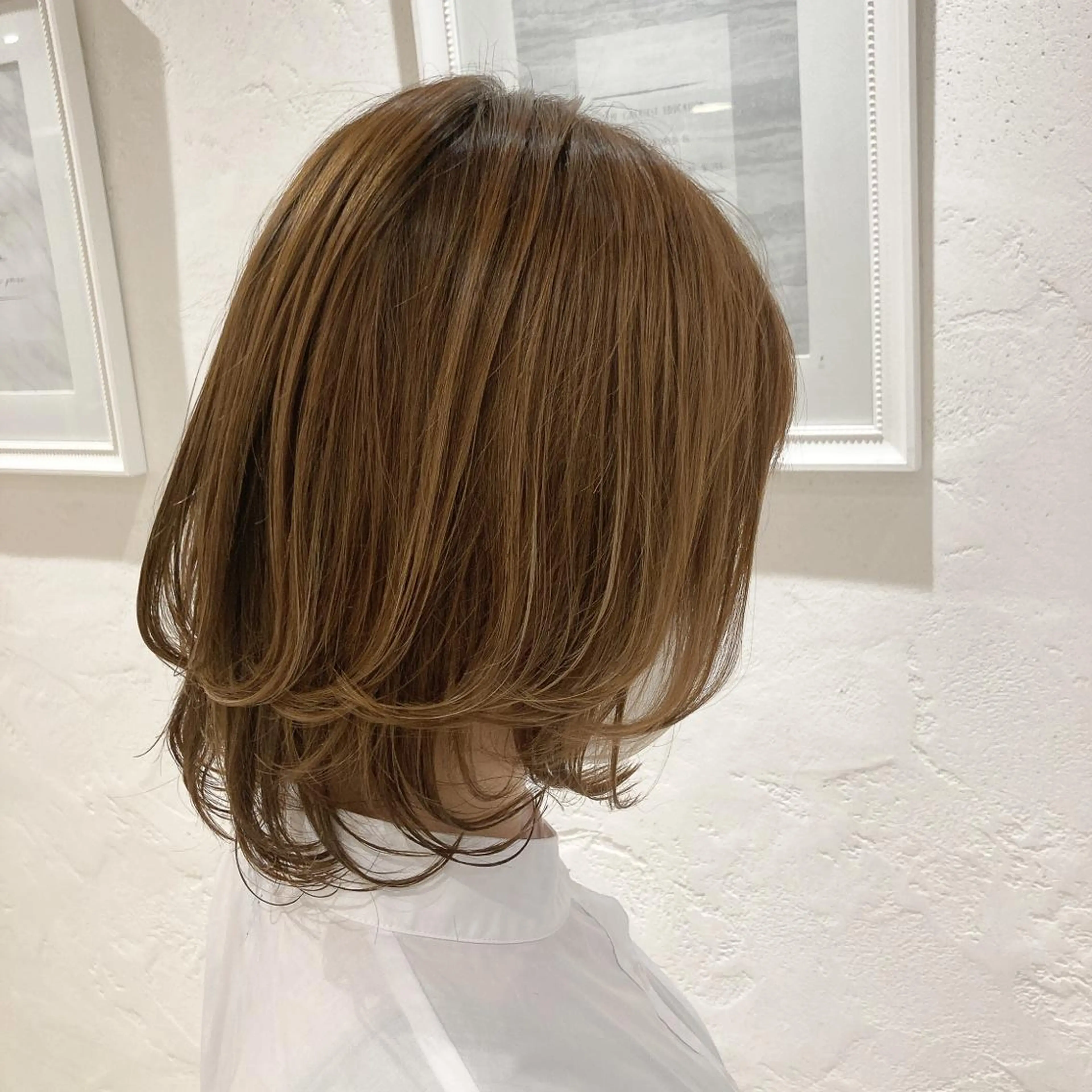 ミディアム レイヤーカット ウルフカット ウルフレイヤー カット ヘアカラー トリートメント 🌈艶髪🌈 金城リキのヘアスタイル