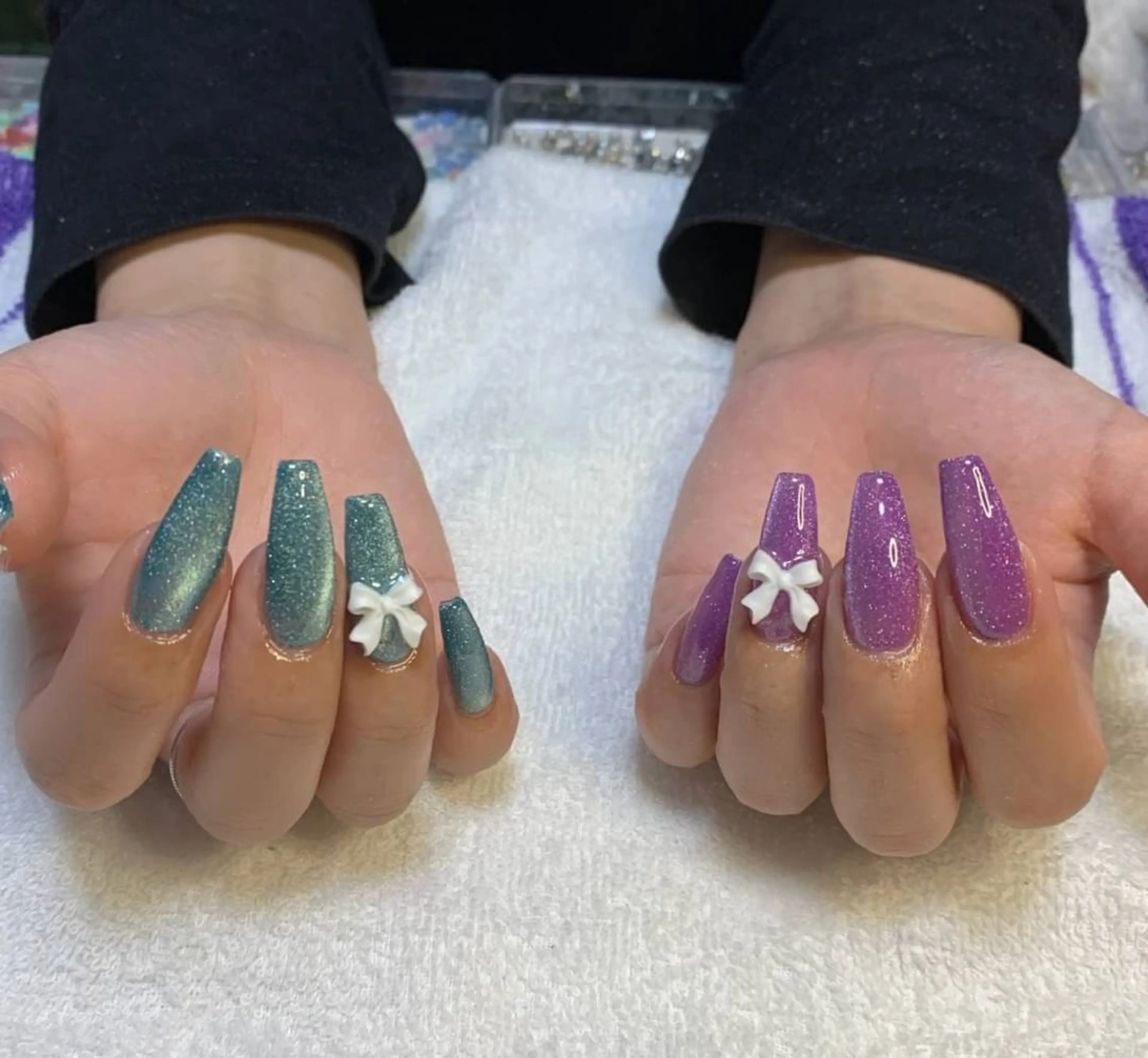 ネイル リボン ハンドネイル フットネイル MHR nailのネイルデザイン