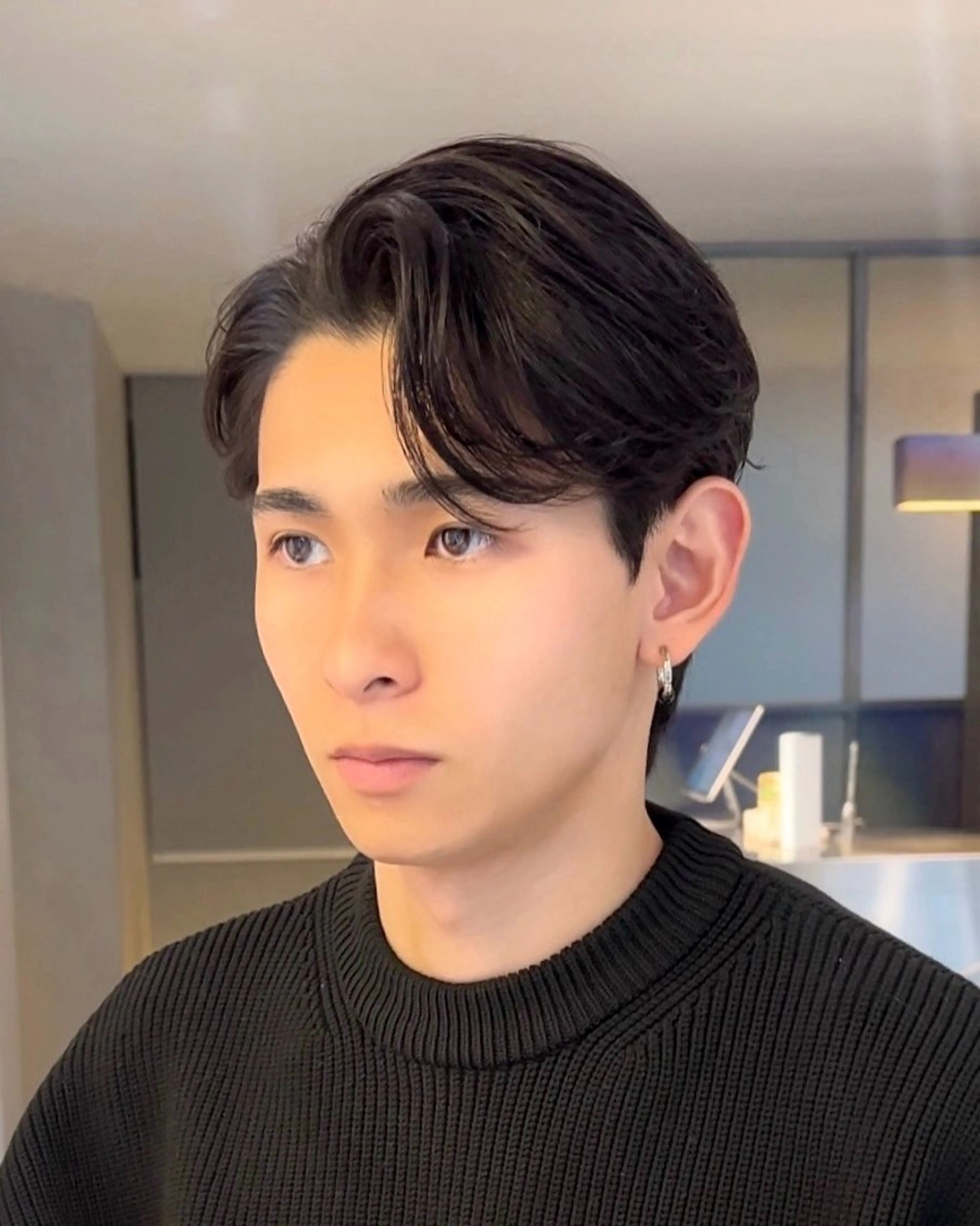 パーマ メンズ センターパート メンズパーマ ニュアンスパーマ Qin shaire salon 原宿verno店所属・【センターパート】 ETO／江藤翼の眉毛・アイブロウイメージ