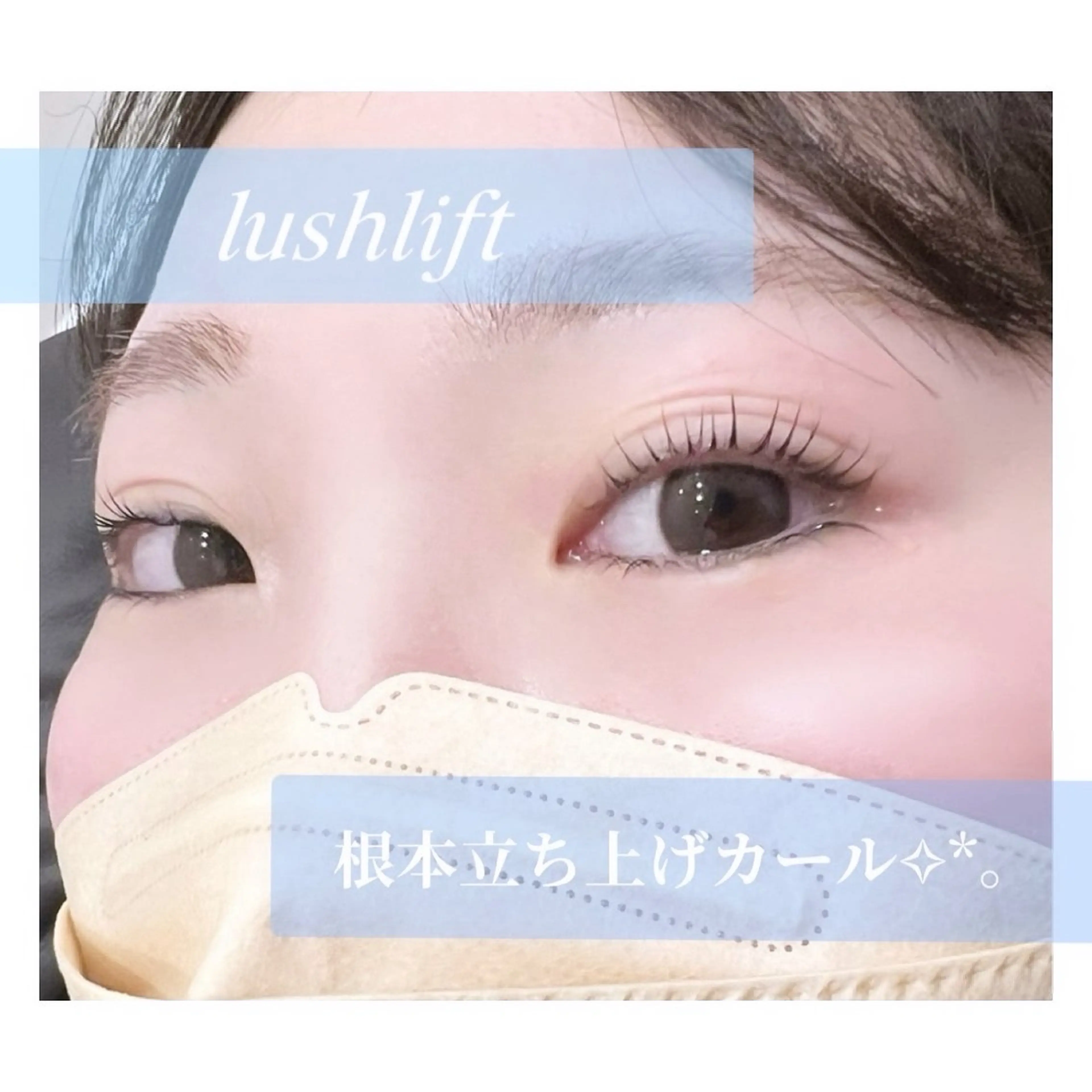 【2回目以降🤍】ラッシュリフトカール 上のみ＋トリートメント＋美容液コーティング🫧の写真