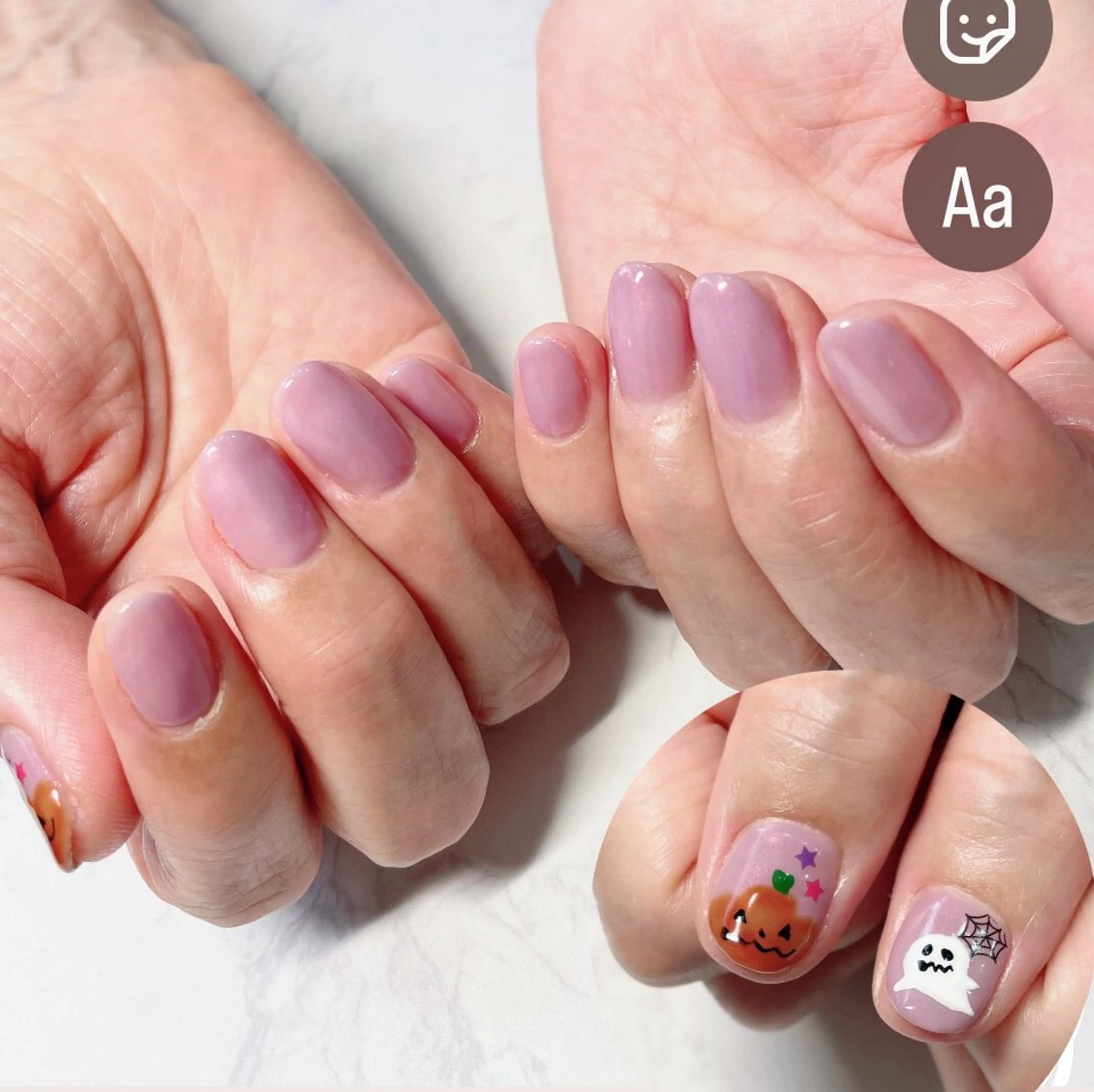ネイル アートネイル ワンカラーネイル パープル mina Nailのネイルデザイン