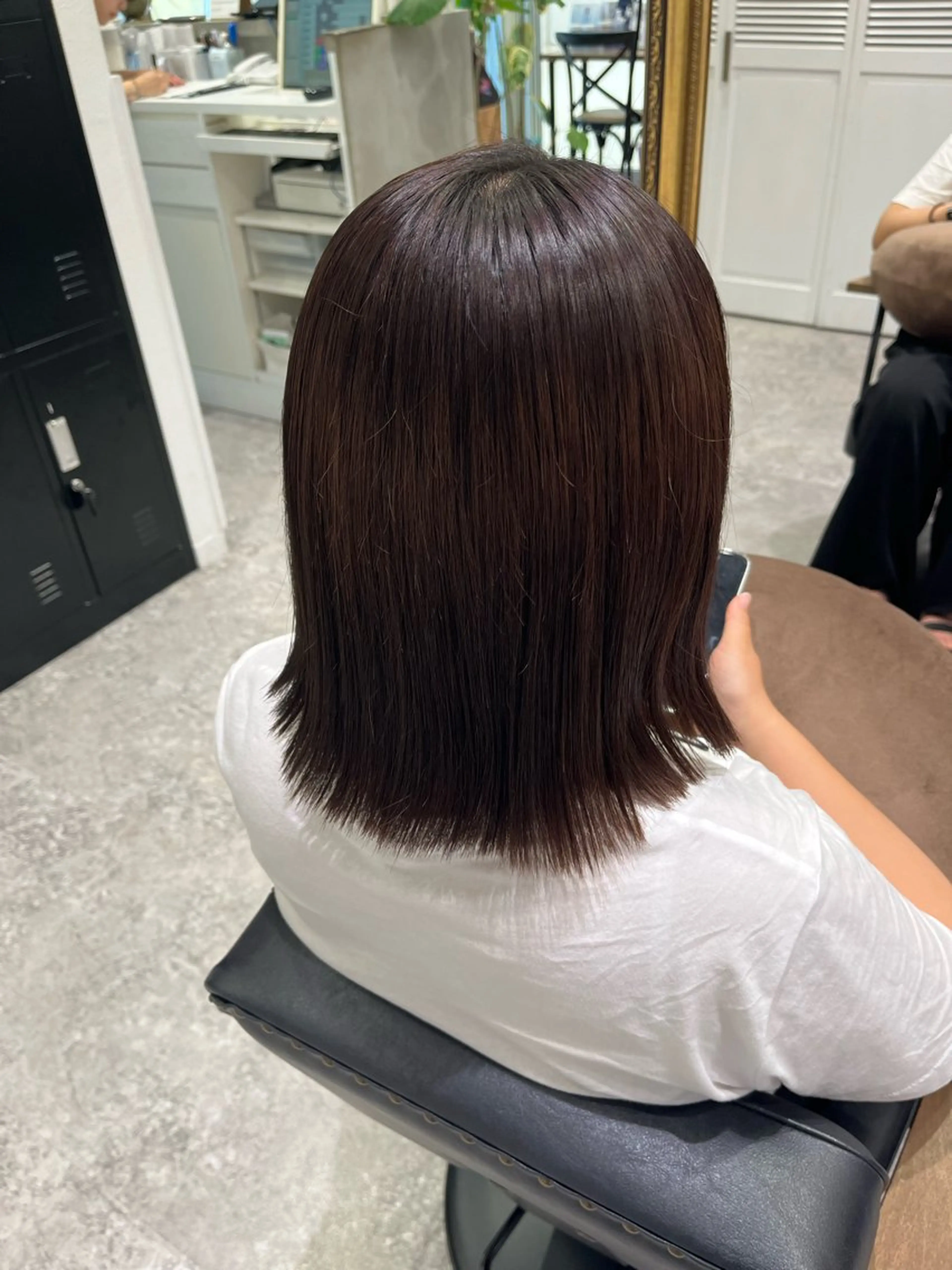 ミディアム カラー ブリーチ ブラウンカラー 縮毛矯正 ヘアカラー トリートメント 透明感カラー/モデル 募集/🎀MAI🎀のヘアスタイル